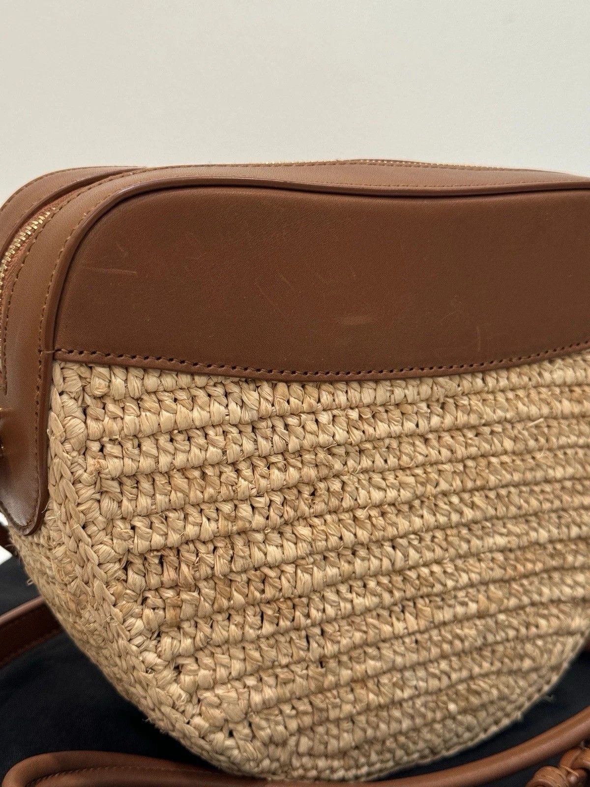 Yves Saint Laurent Saint Laurent Raffia Le Coeur Shoulder Bag Size ONE SIZE - 4 Thumbnail