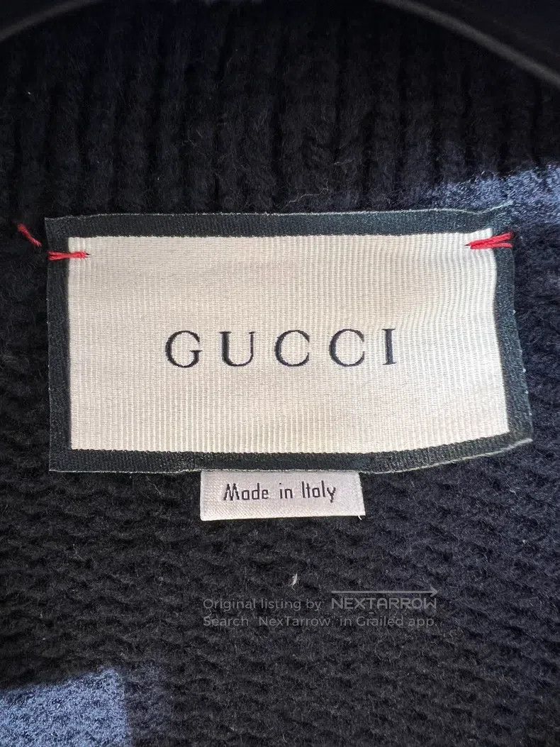 Gucci Gucci Black, red and green striped knitted cardigan coat Size US S / EU 44-46 / 1 - 5 Thumbnail