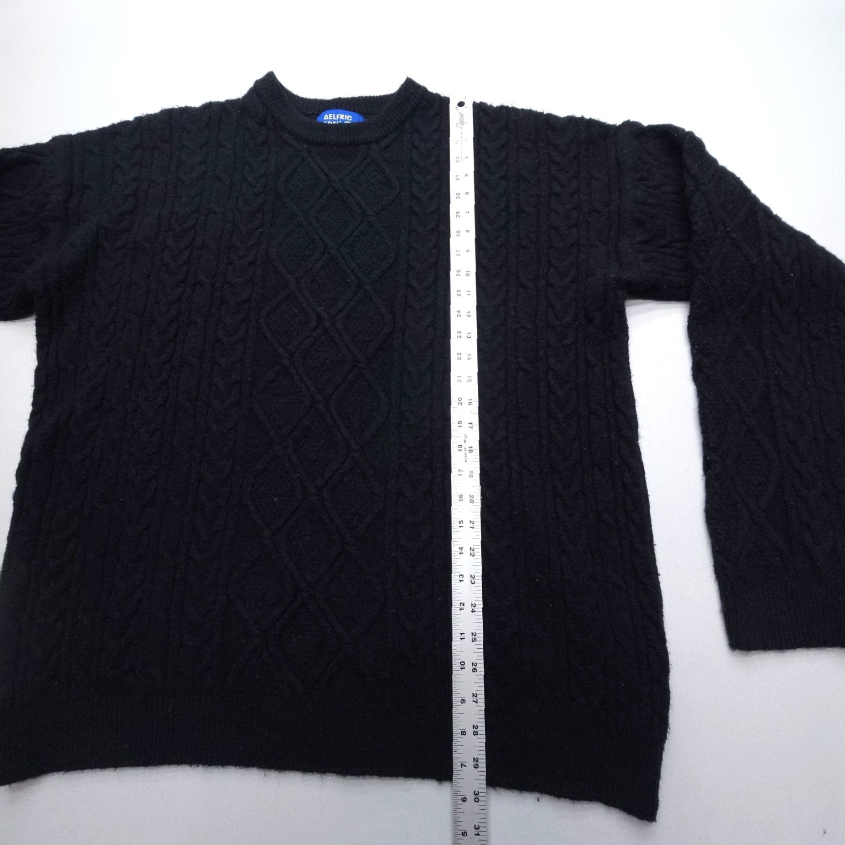 Vintage Aelfric Eden Heavy Cable Knit Sweater Mens 2XL Black Nordic Fisherman Pullover Size US XXL / EU 58 / 5 - 7 Thumbnail