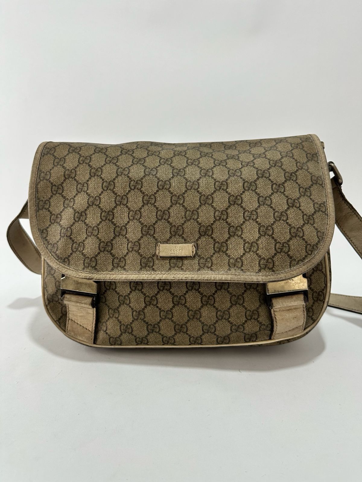 Gucci GUCCI Monogram Medium Double Buckle Flap Messenger Bag Size ONE SIZE - 1 Thumbnail