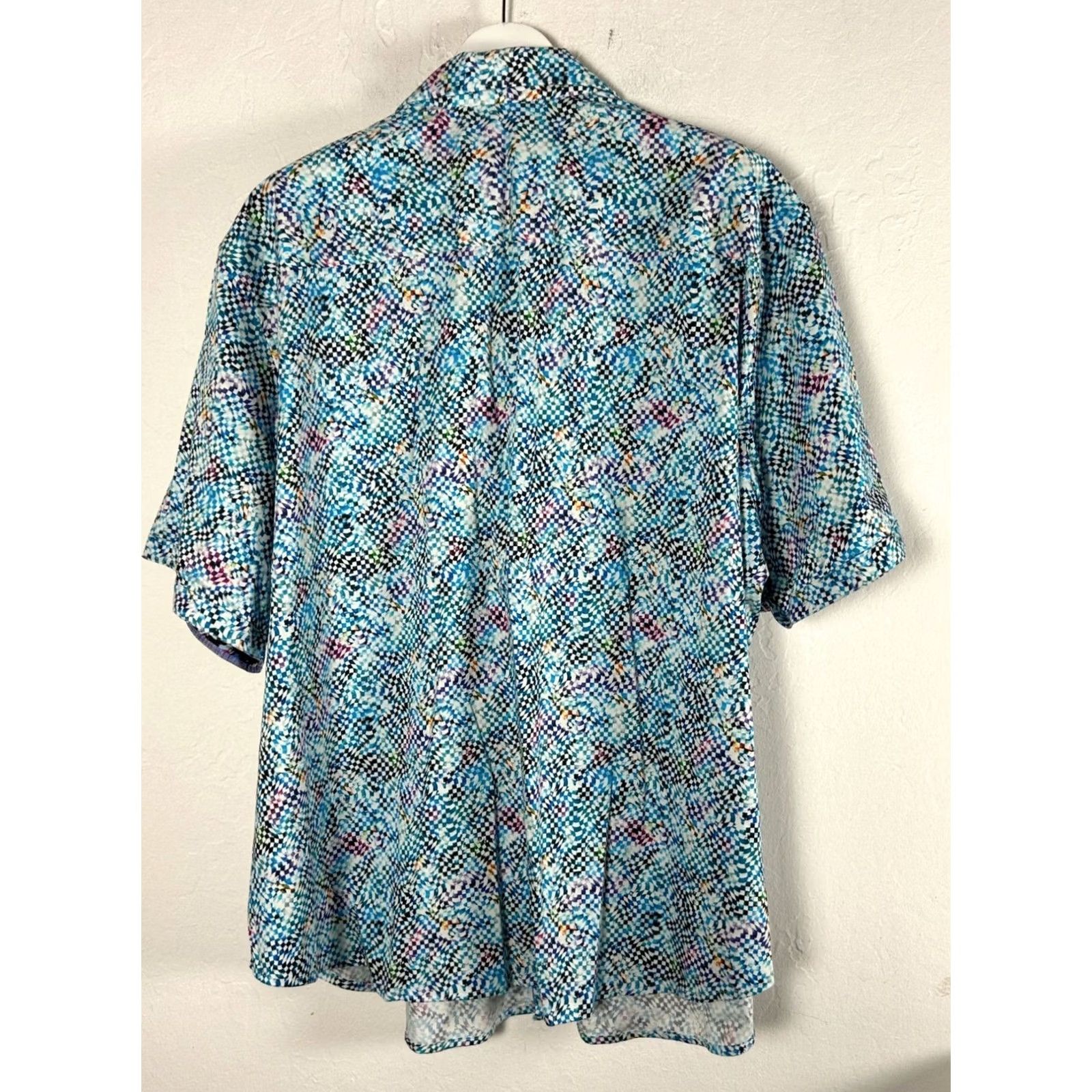 Robert Graham Robert Graham Kepner Short Sleeve Button Up Shirt 3XL Multicolor Check NWOT Mens Size US XXL / EU 58 / 5 - 3 Thumbnail