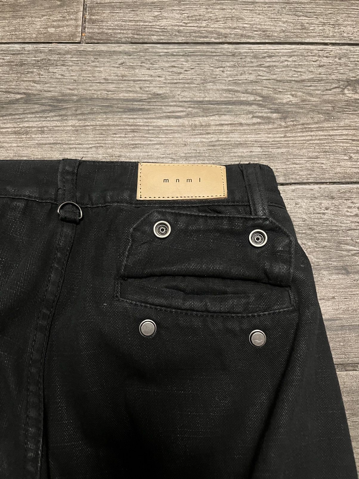 MNML MNML WAXED DENIM CARGO PANTS Size US 30 / EU 46 - 3 Thumbnail
