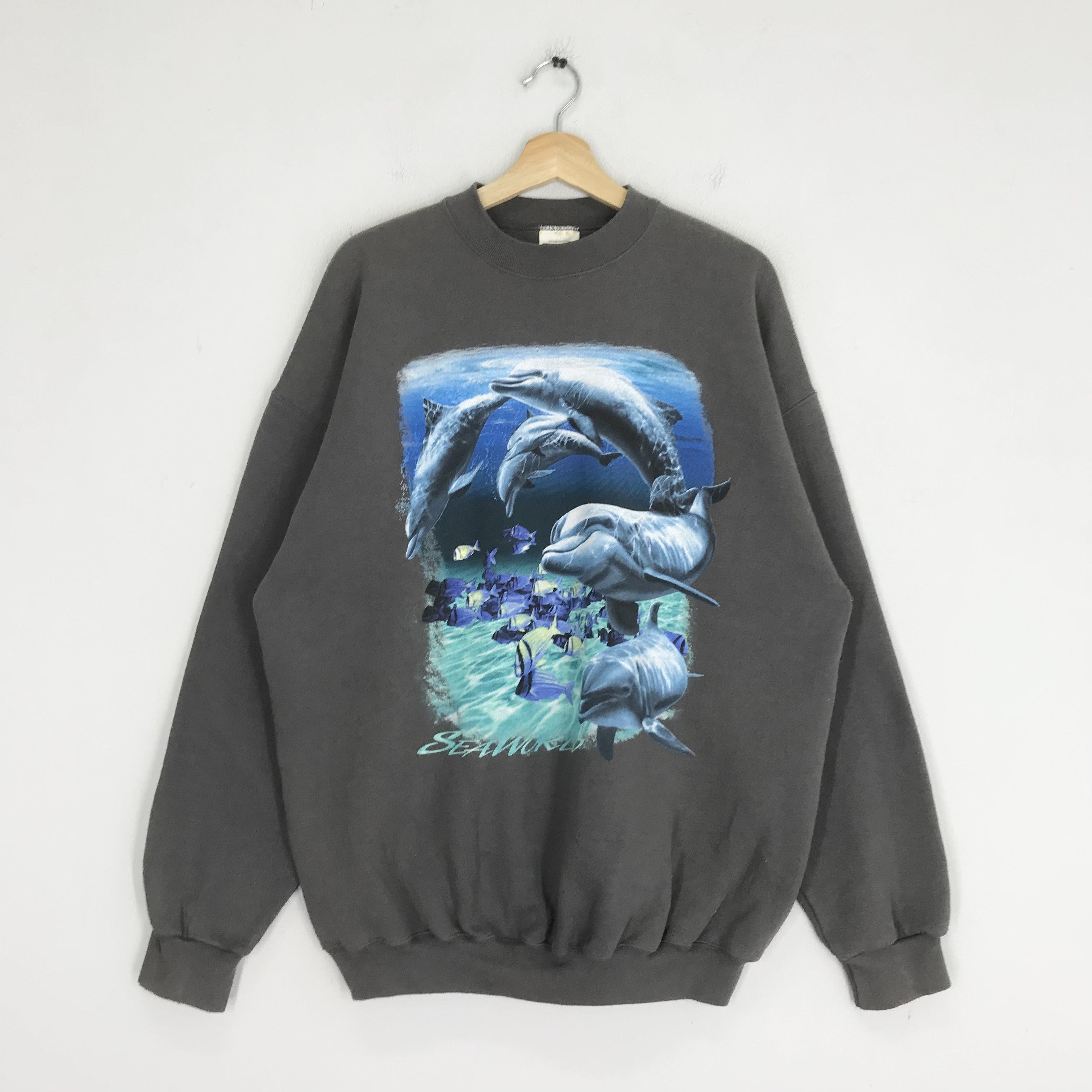 Vintage Vintage 90s Sea World Marine Sweatshirt - 245 Size US XL / EU 56 / 4 - 1 Thumbnail