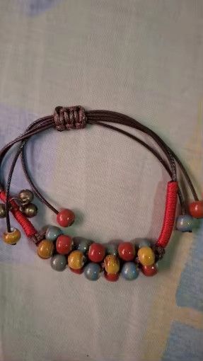 Handmade Good Lucky Ceramic Bracelet Jewelry Gift For Her Size ONE SIZE - 3 Thumbnail