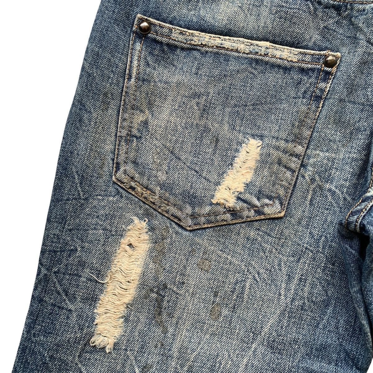 Japanese Brand Midas Flare Jeans Painted Distress Bootcut ifsix LGB Style Size US 31 - 12 Thumbnail