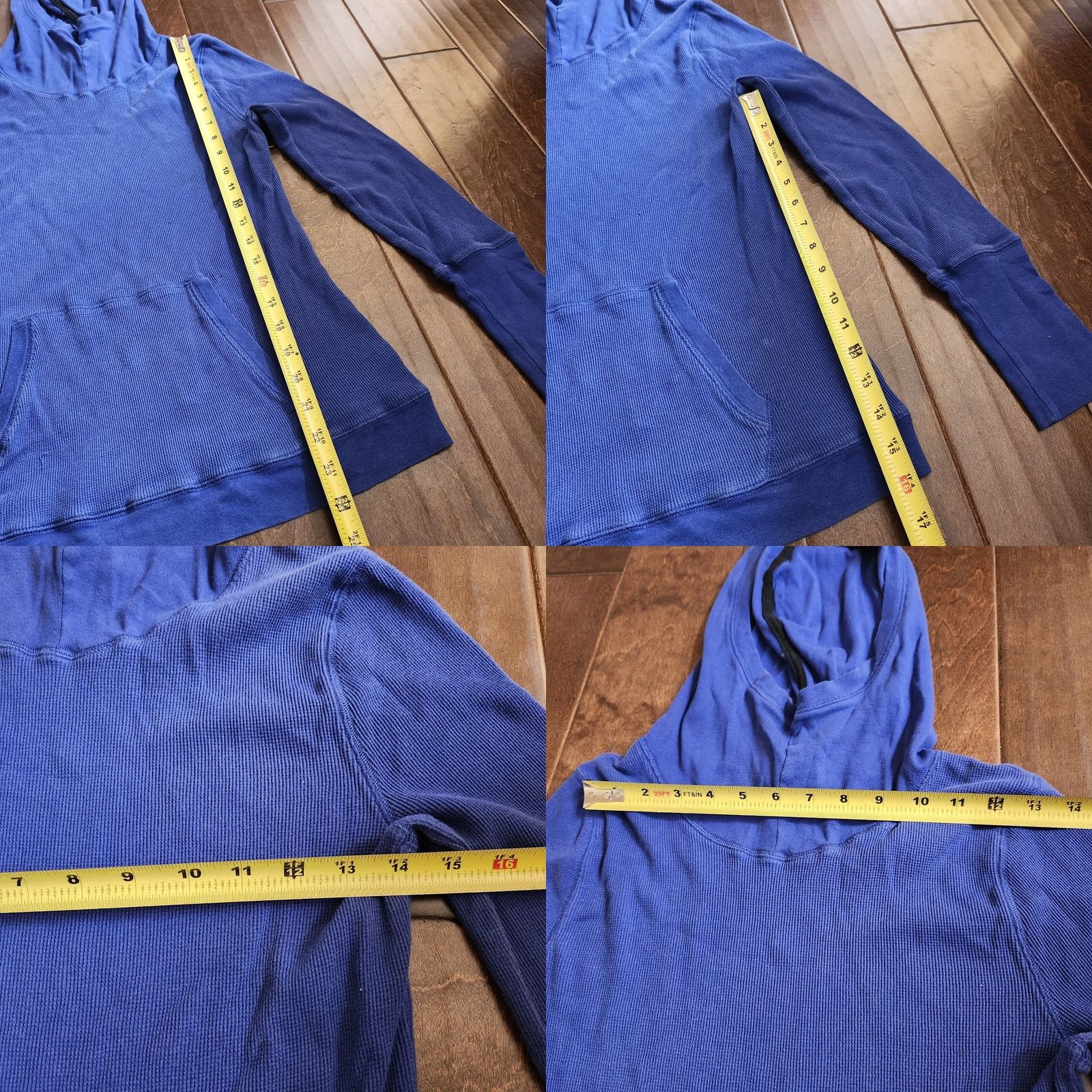 Ralph Lauren Lauren Active Ralph Lauren Women's Junior Hoodie Blue Thermal L Junior Large Blue Pullover Crew Neck Long Sleeve Sports Activewear Jacket Womens Size L / US 10 / IT 46 - 8 Thumbnail