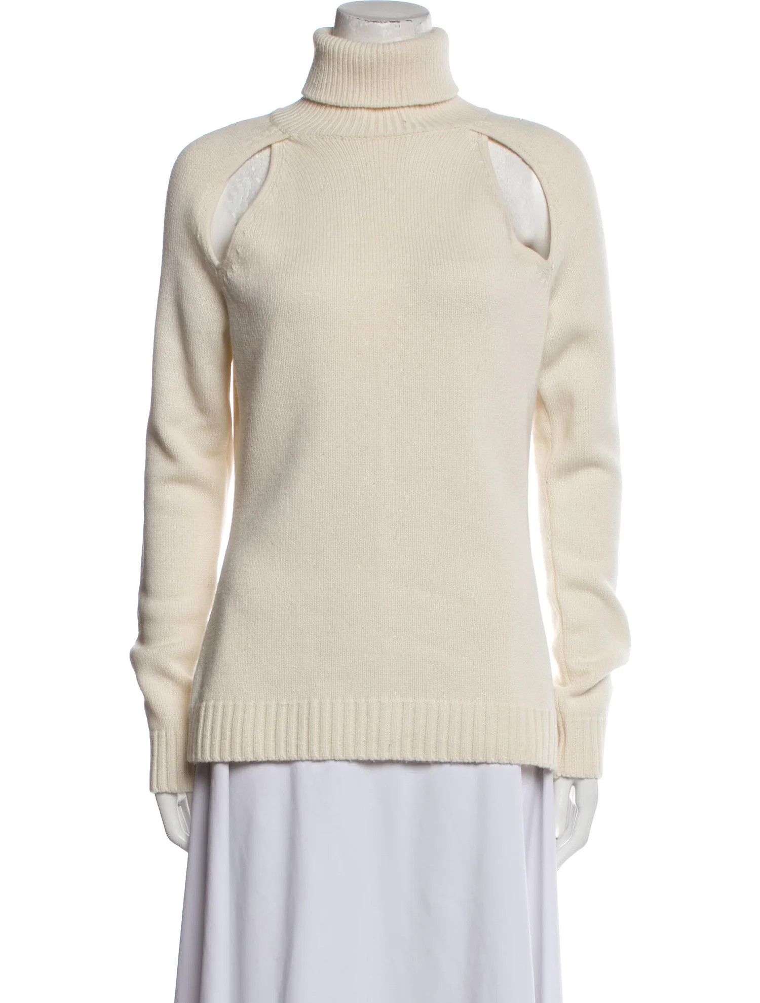 Tom Ford o1loc1c0724 MAK899 Rollneck Sweater in White Size XXS / US 00 / IT 34 - 1 Thumbnail