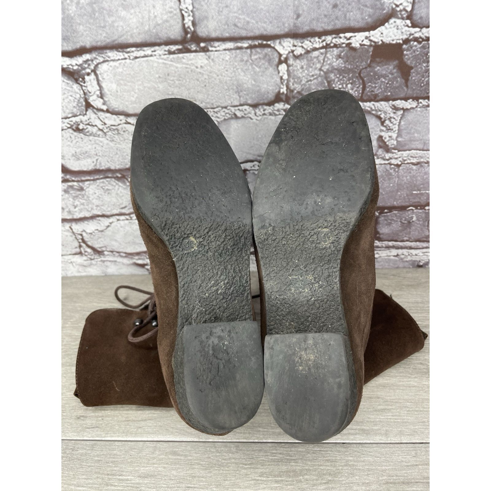 Aquatalia Aquatalia Marvin K Brown Suede Lace Up Block Heel Combat Boo Size US 6 / IT 36 - 6 Thumbnail