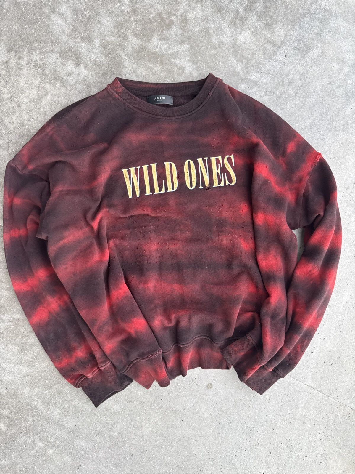 Amiri Amiri designer distressed sweatshirt WILD ONES luxury hype Size US XL / EU 56 / 4 - 2 Thumbnail