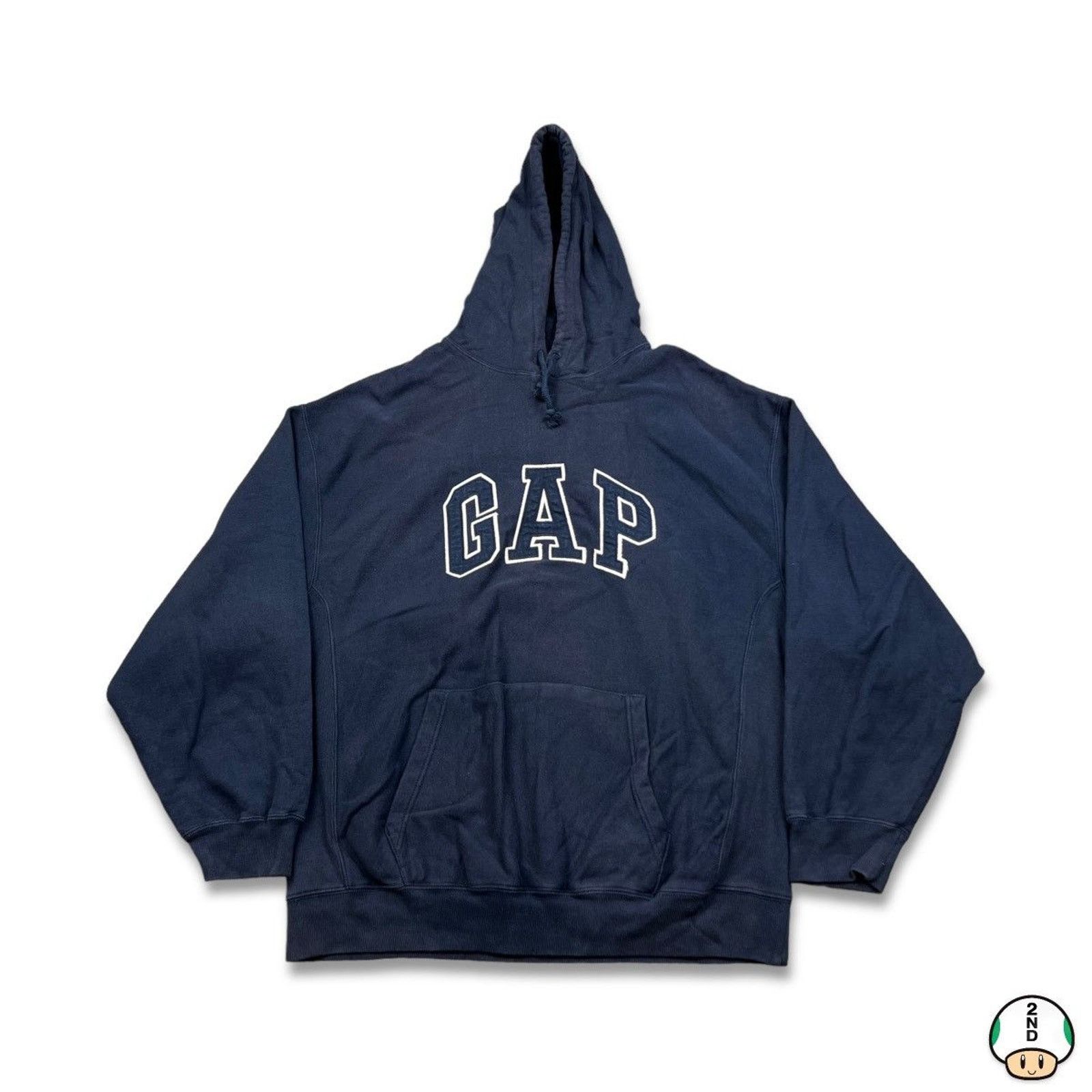 Gap × Vintage Vintage Gap Hoodie Spell Out Pullover 90s Hood Sweatshirt Size US M / EU 48-50 / 2 - 1 Thumbnail