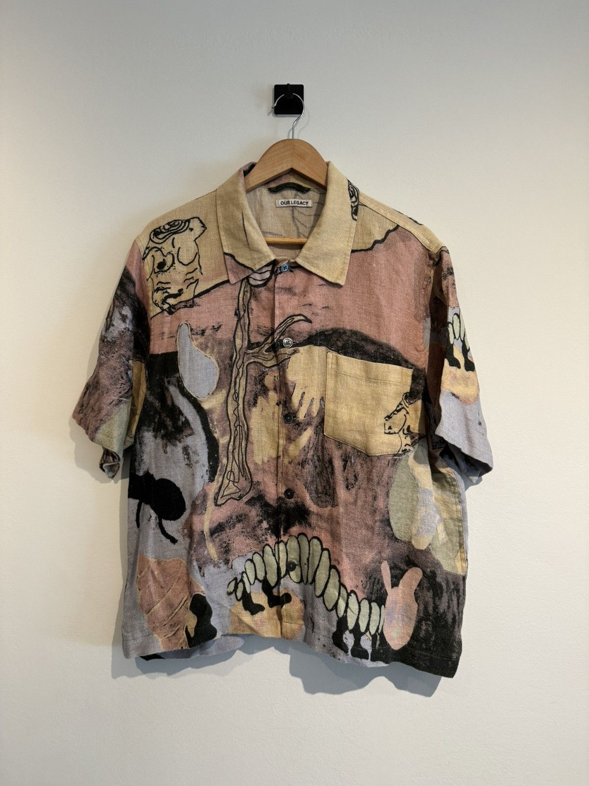 image of Our Legacy Acid Landscape Shirt in Brown, Men's (Size Medium)