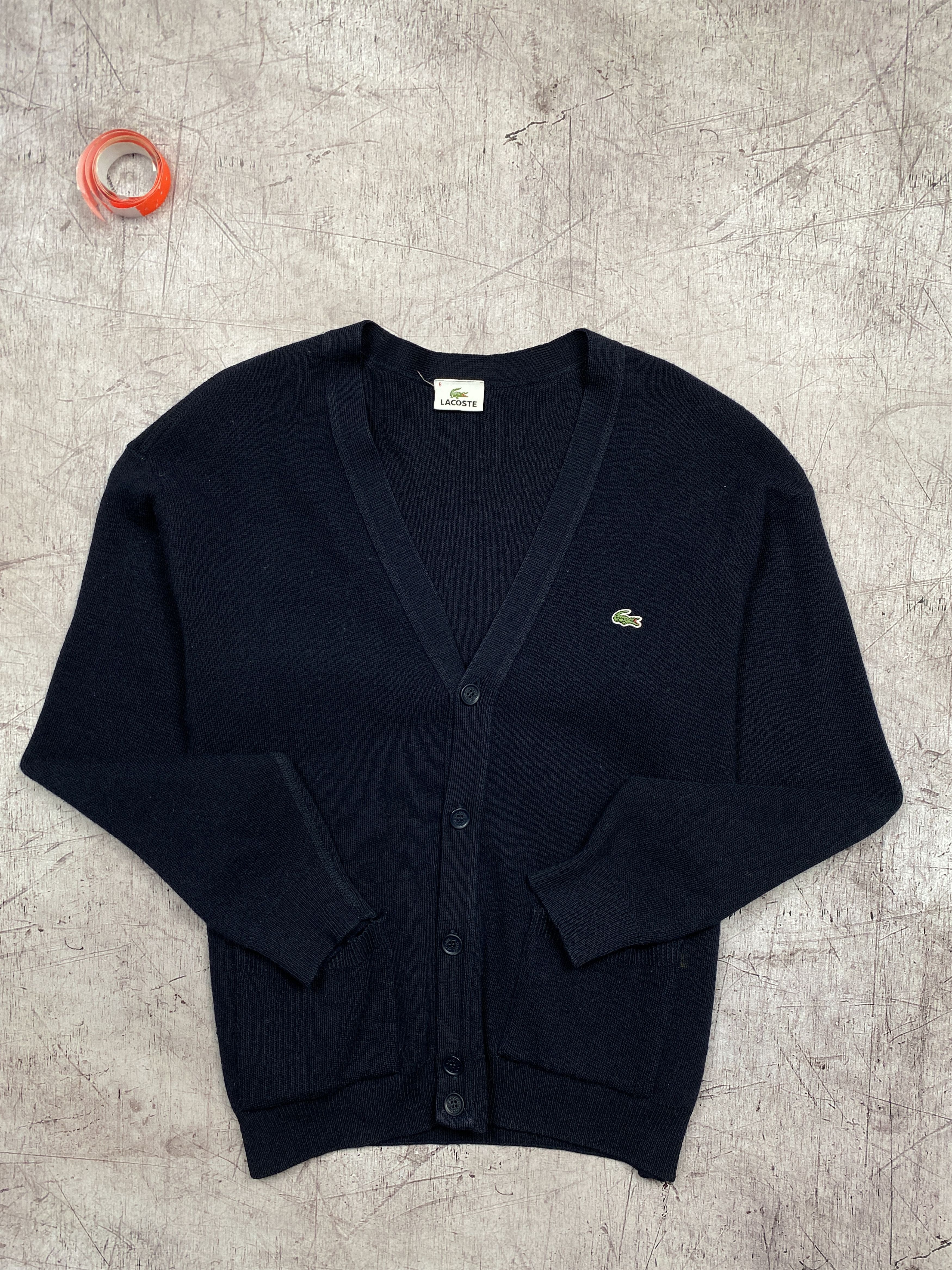 Lacoste × Vintage Lacoste Vintage Mens Cardigan Wool Knit Sweater Size US L / EU 52-54 / 3 - 1 Thumbnail