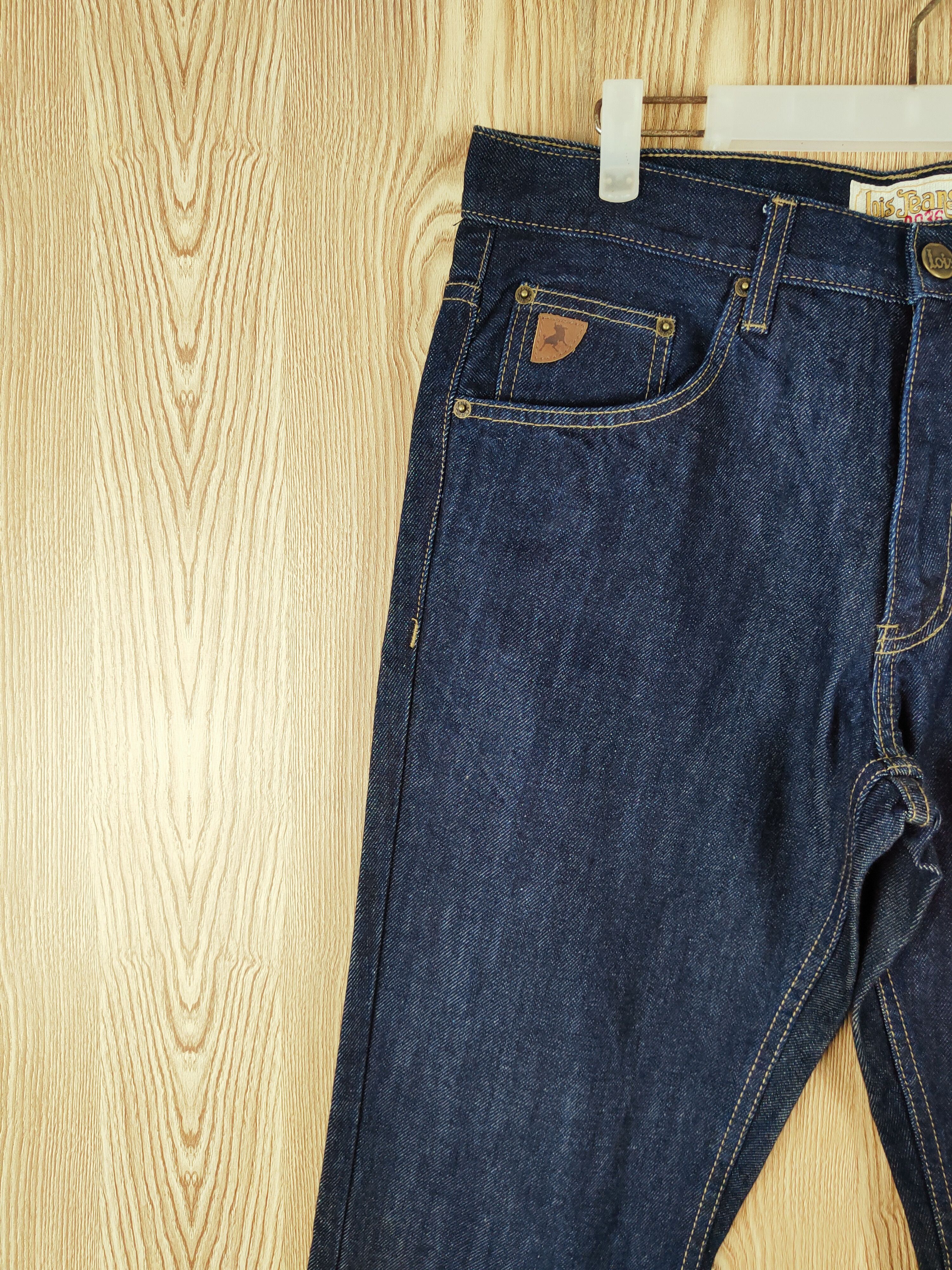 Japanese Brand × Vintage 1962 Lois 50th Anniversary Dark Blue Distressed Ripped Jeans Size US 35 - 3 Thumbnail