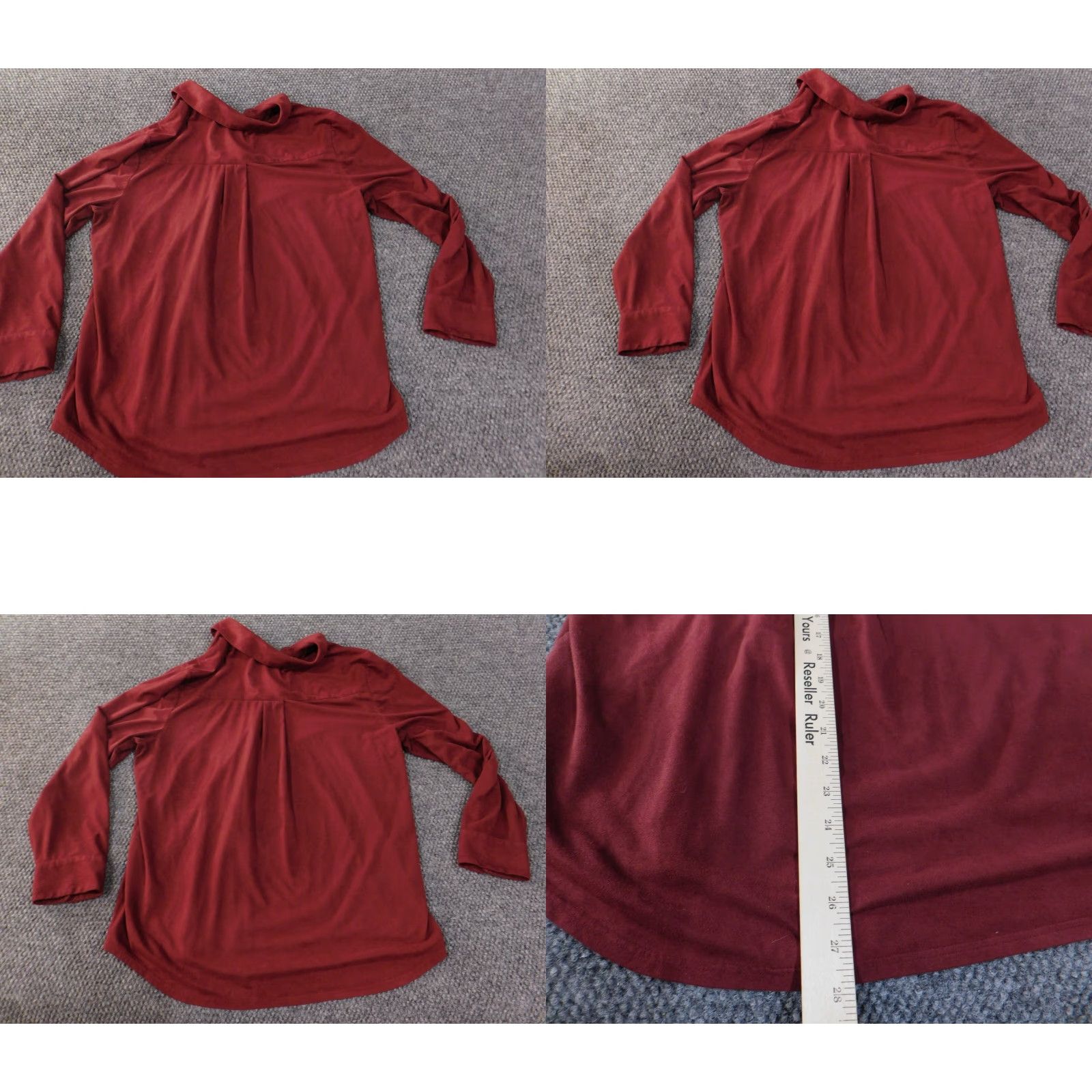 Vintage Chicos Button-Up Shirt Women Red 2 Long Sleeve Round Neck Pockets Cotton woven Casual Basic Vintage No Size XS / US 0-2 / IT 36-38 - 8 Thumbnail