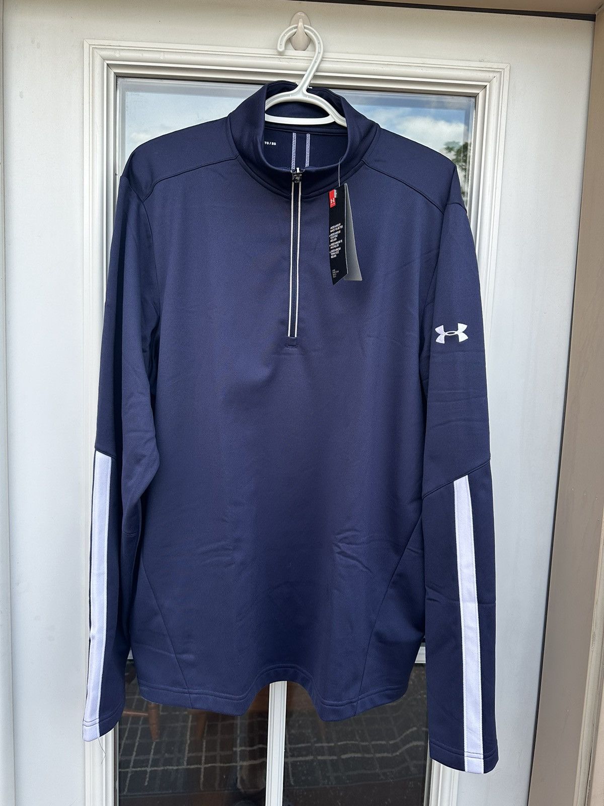 Under Armour New Under Armour 1/4 Zip pullover sweatshirt logo reflective Size US XL / EU 56 / 4 - 1 Thumbnail