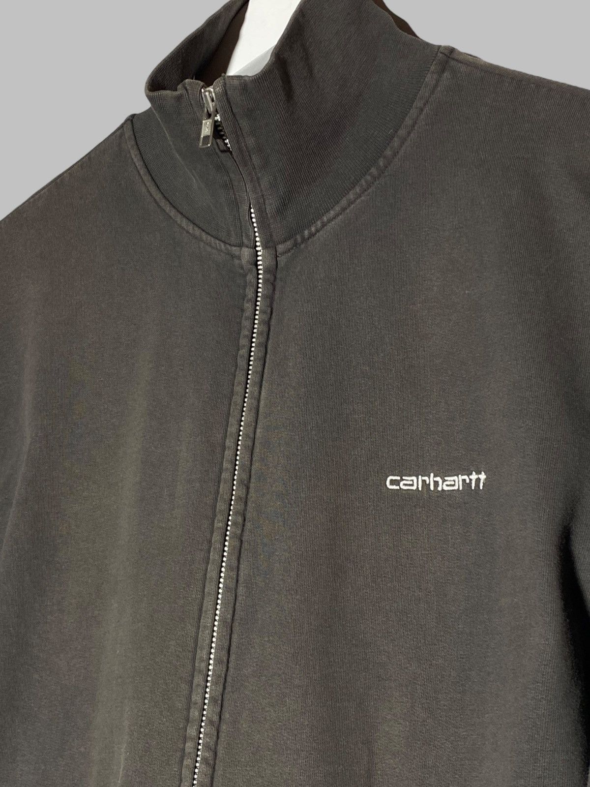 Carhartt 🔥 00s CARHARTT VINTAGE FADED BLACK ZIP SWEATSHIRT WORKWEAR Size US L / EU 52-54 / 3 - 3 Thumbnail