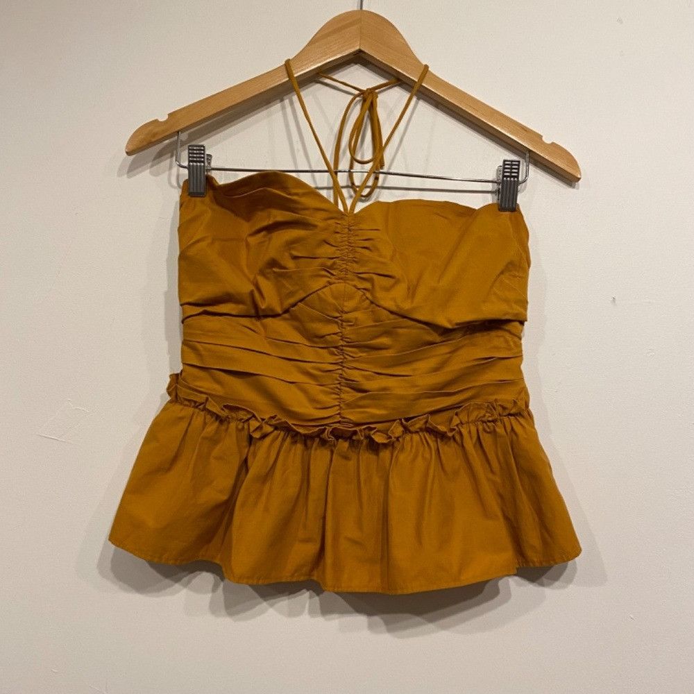 Express Express Halter Neck Ruched Peplum Top Size S / US 4 / IT 40 - 1 Thumbnail
