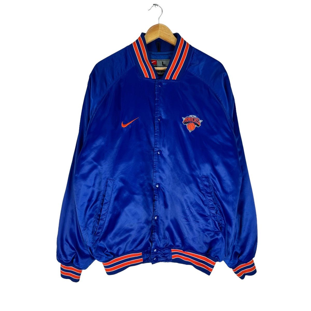 Nike 🌟VINTAGE 90s NIKE NEW YORK KNICKS NBA VARSITY JACKET Size US L / EU 52-54 / 3 - 1 Thumbnail