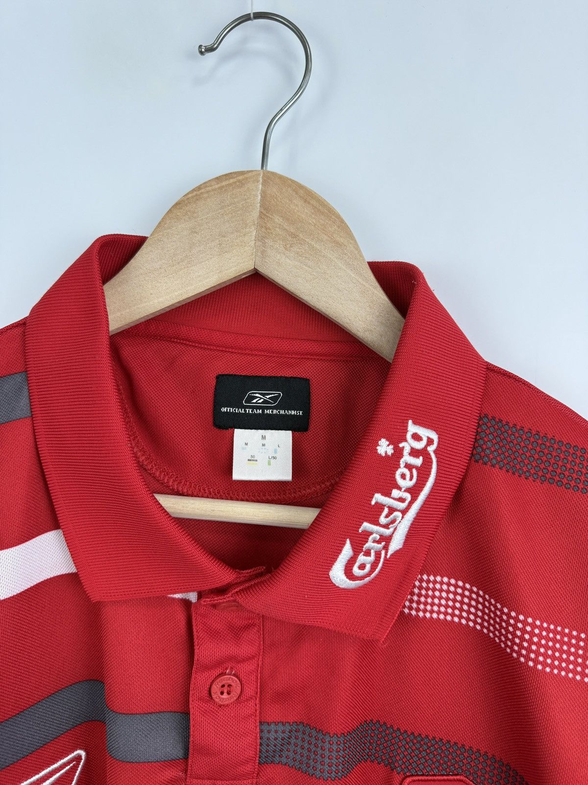 Reebok 🏴󠁧󠁢󠁥󠁮󠁧󠁿 2003 Liverpool Reebok Carlsberg Polo T-Shirt Soccer Jersey Size US M / EU 48-50 / 2 - 5 Thumbnail