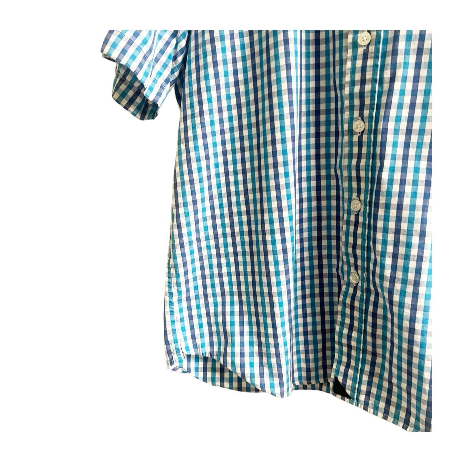 UNTUCKit Untukit Plaid Collared Short Sleeve Shirt Size Medium Blue Size US M / EU 48-50 / 2 - 5 Thumbnail