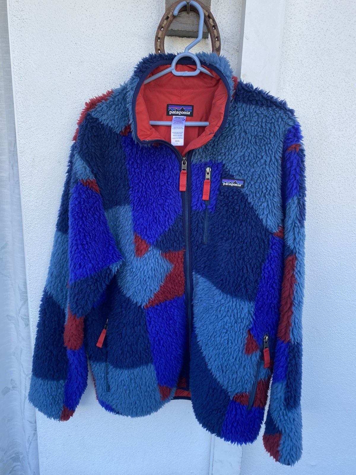 Patagonia Men's Patagonia Bear Block Retro X Deep Pile Fleece Jacket Size US L / EU 52-54 / 3 - 1 Thumbnail