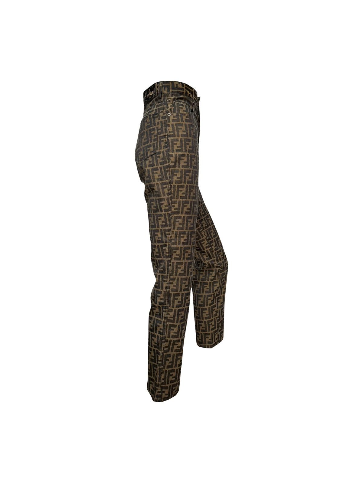 Fendi FENDI Vintage FF Zucca Monogram High Rise Straight Leg Pants Size 27" / US 4 / IT 40 - 3 Thumbnail