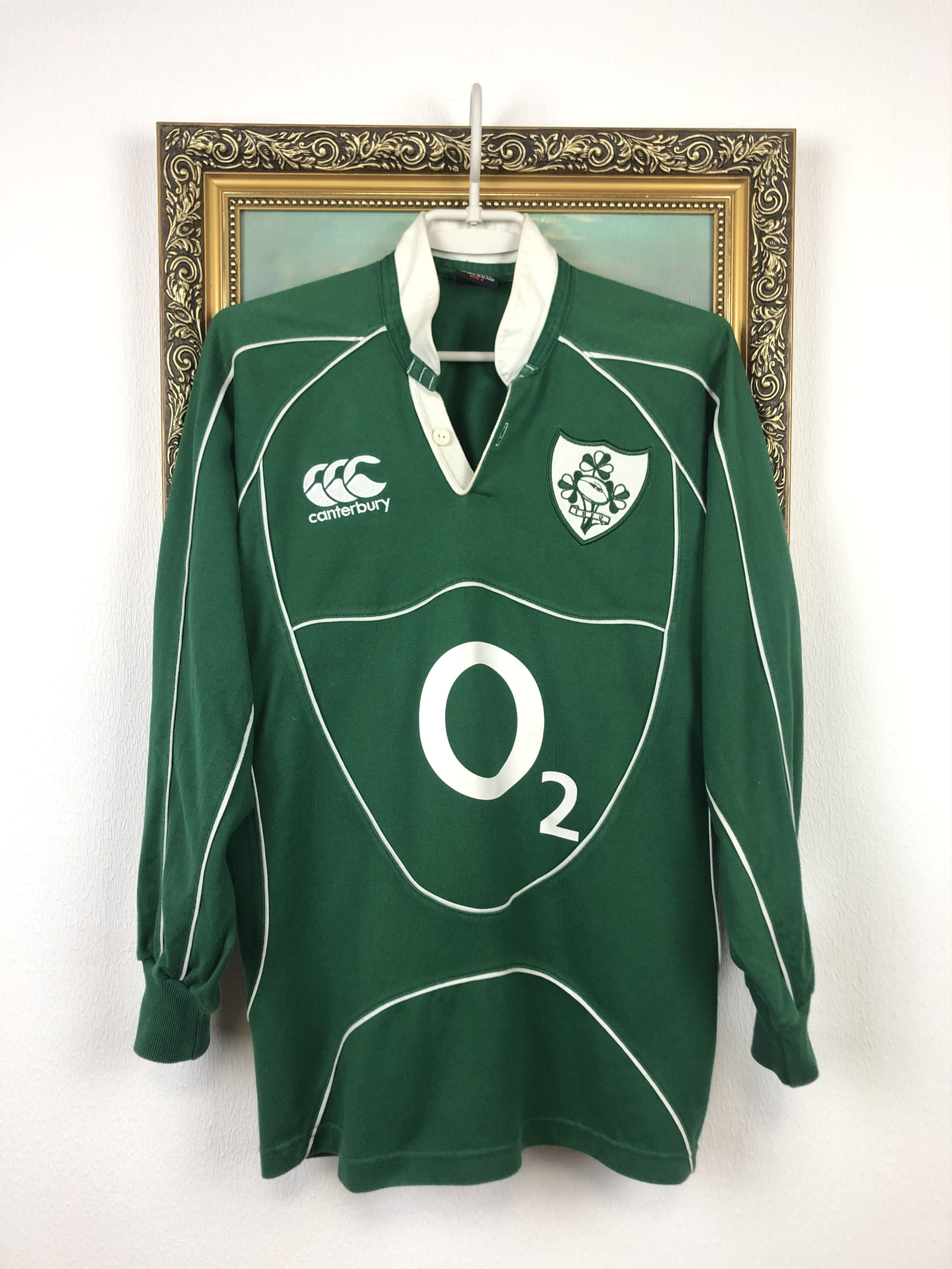 Maillot CANTERBURY Rugby Turnverein Thoune – Jaune Col V – Taille 2XL – Occasion