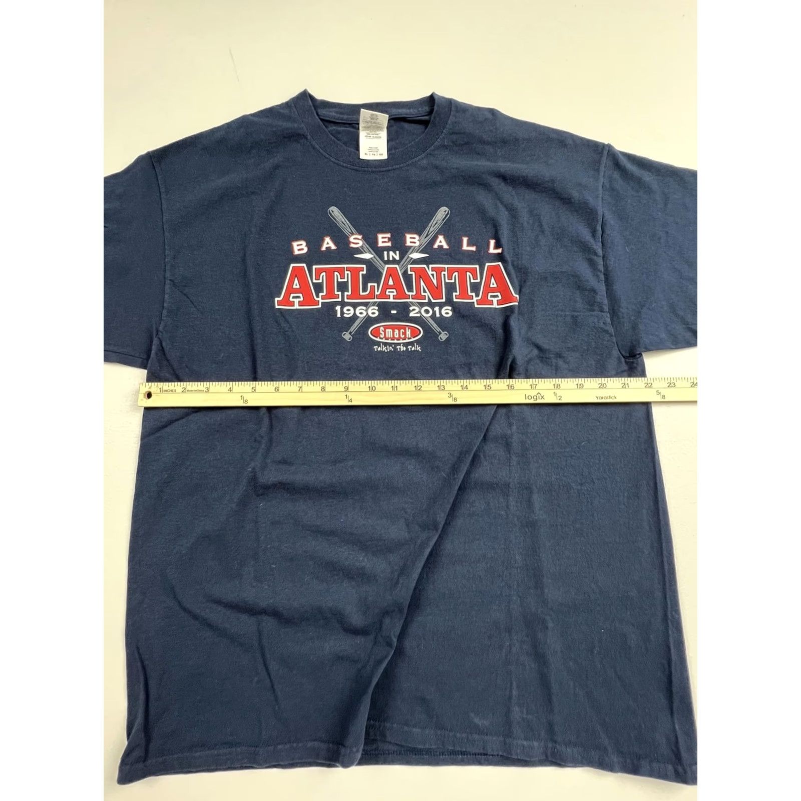 Gildan Gildan Baseball In Atlanta Braves Shirt Mens XL Blue 1966-2016 Graphic Tee Size US XL / EU 56 / 4 - 5 Thumbnail