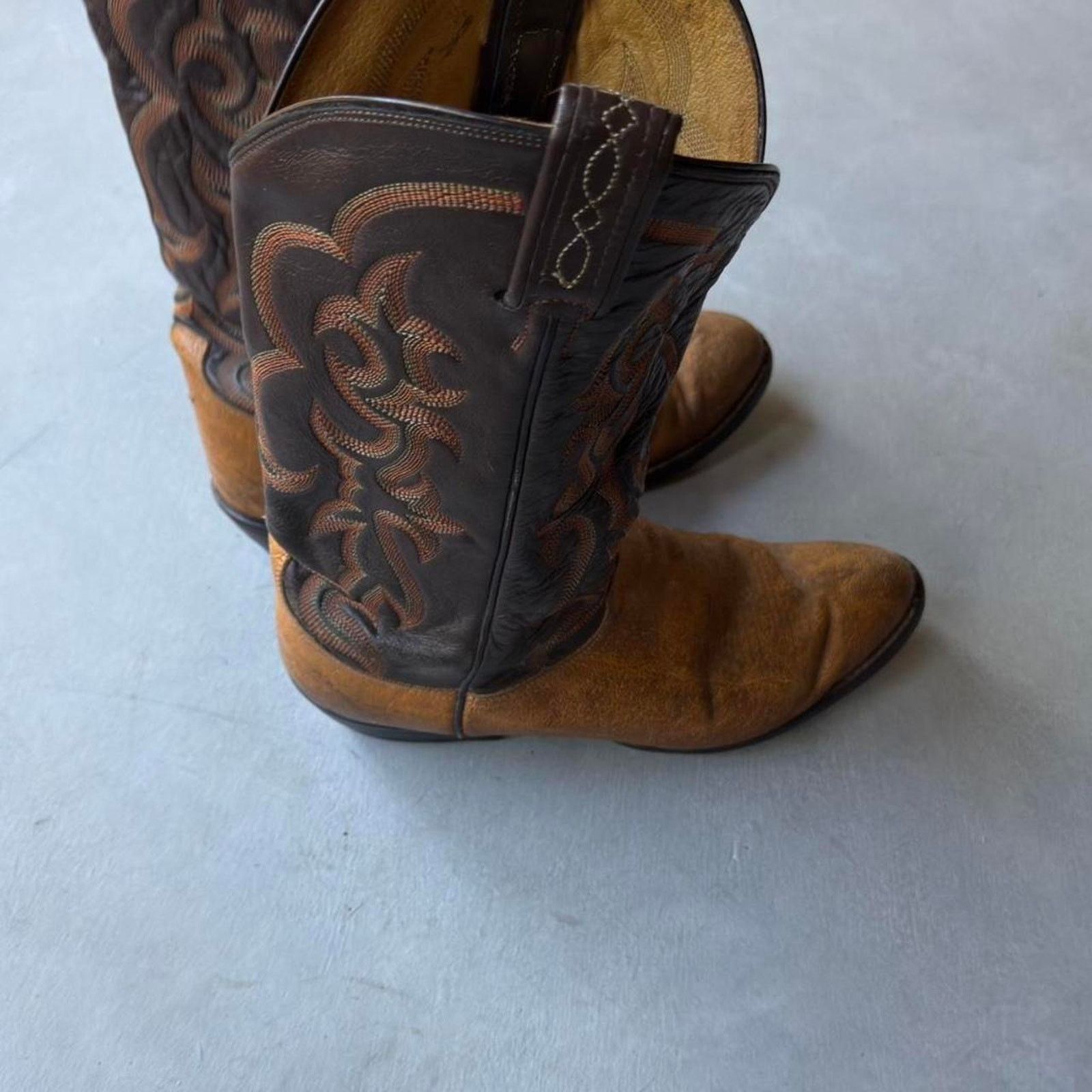 Tony Lama Vintage Tony Lama Cowboy Boots Roper Rodeo Western Size US 9.5 / EU 42-43 - 5 Thumbnail