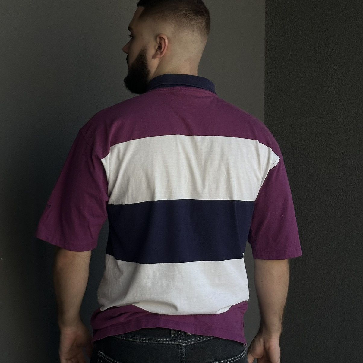 Japanese Brand × Vintage Vintage Japanese Style Polo Avantgarde Grunge Y2K 00s Size US L / EU 52-54 / 3 - 2 Thumbnail