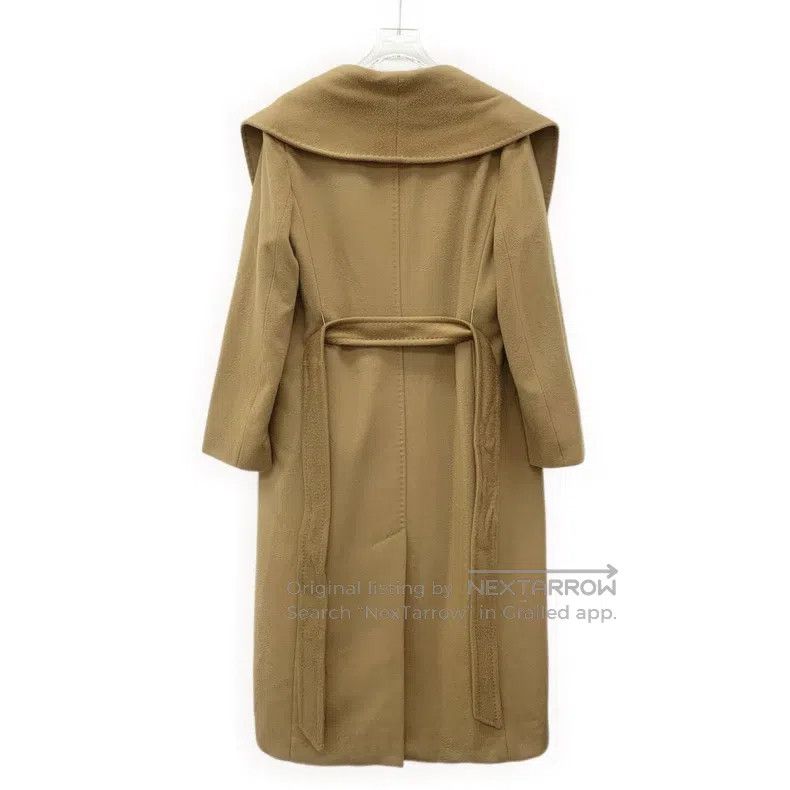 Max Mara Max Mara Brown Woolen Belted Long Sleeve Coat Size S / US 4 / IT 40 - 2 Thumbnail