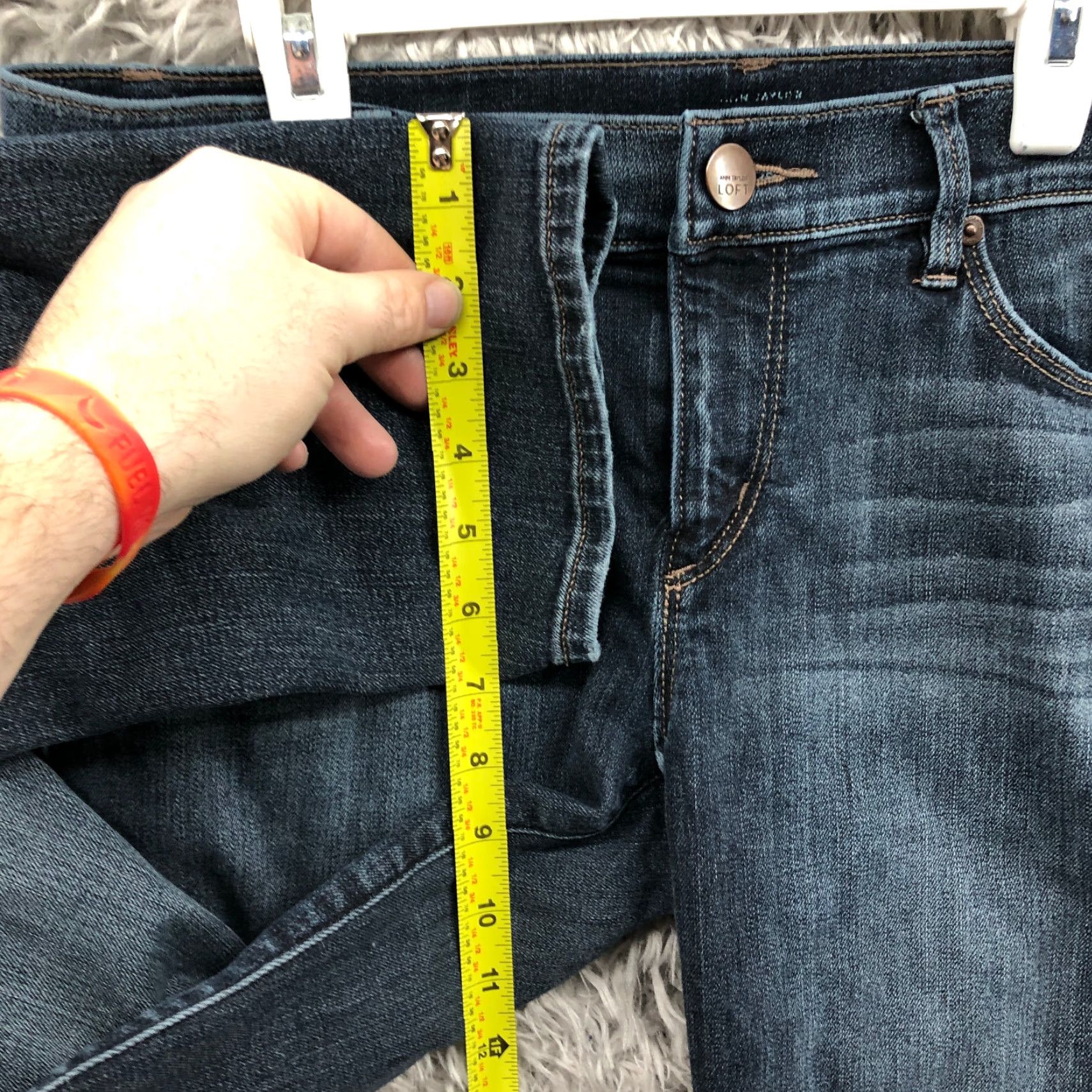 Loft LOFT Jeans Size 4 Womens Straight Denim Mid Rise Dark Wash Blue Size 27" / US 4 / IT 40 - 4 Thumbnail