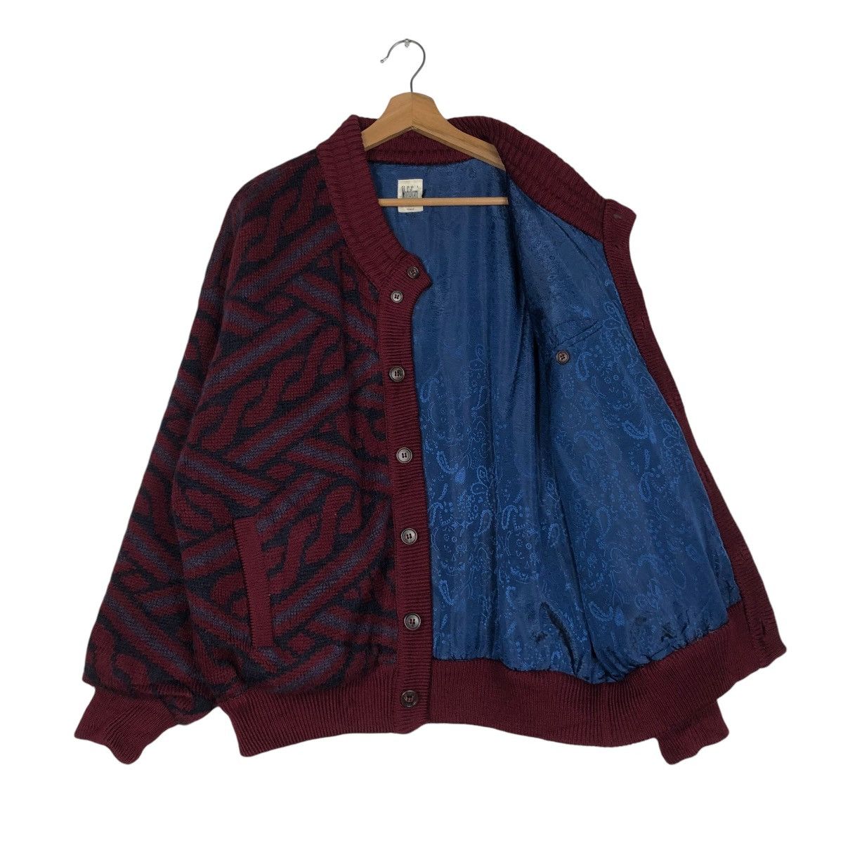 Japanese Brand 🔥VINTAGE CARDIGAN BOMBER JACKET MODIGLIANI ITALY Size US L / EU 52-54 / 3 - 13 Thumbnail