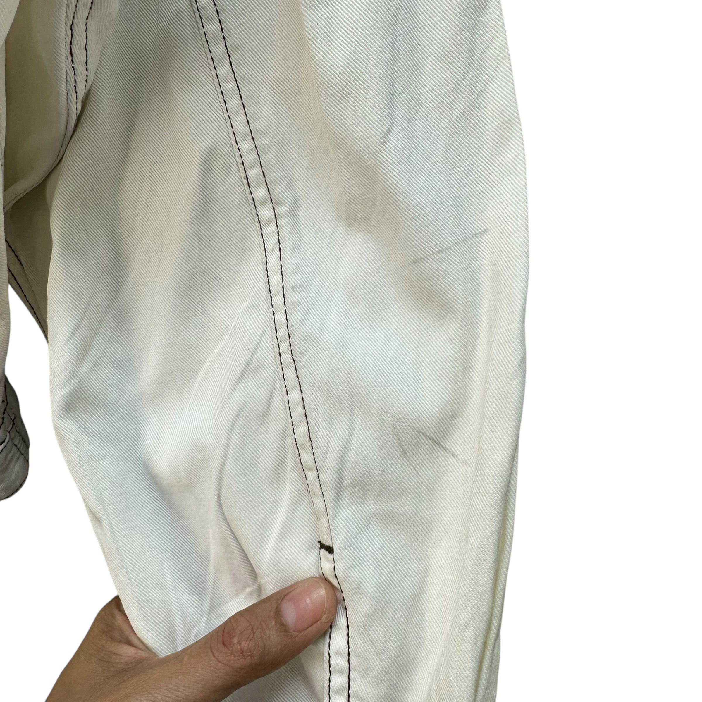 Japanese Brand Vintage 90's SEAHOP White Denim Jacket #A74-1785 Size US L / EU 52-54 / 3 - 13 Thumbnail