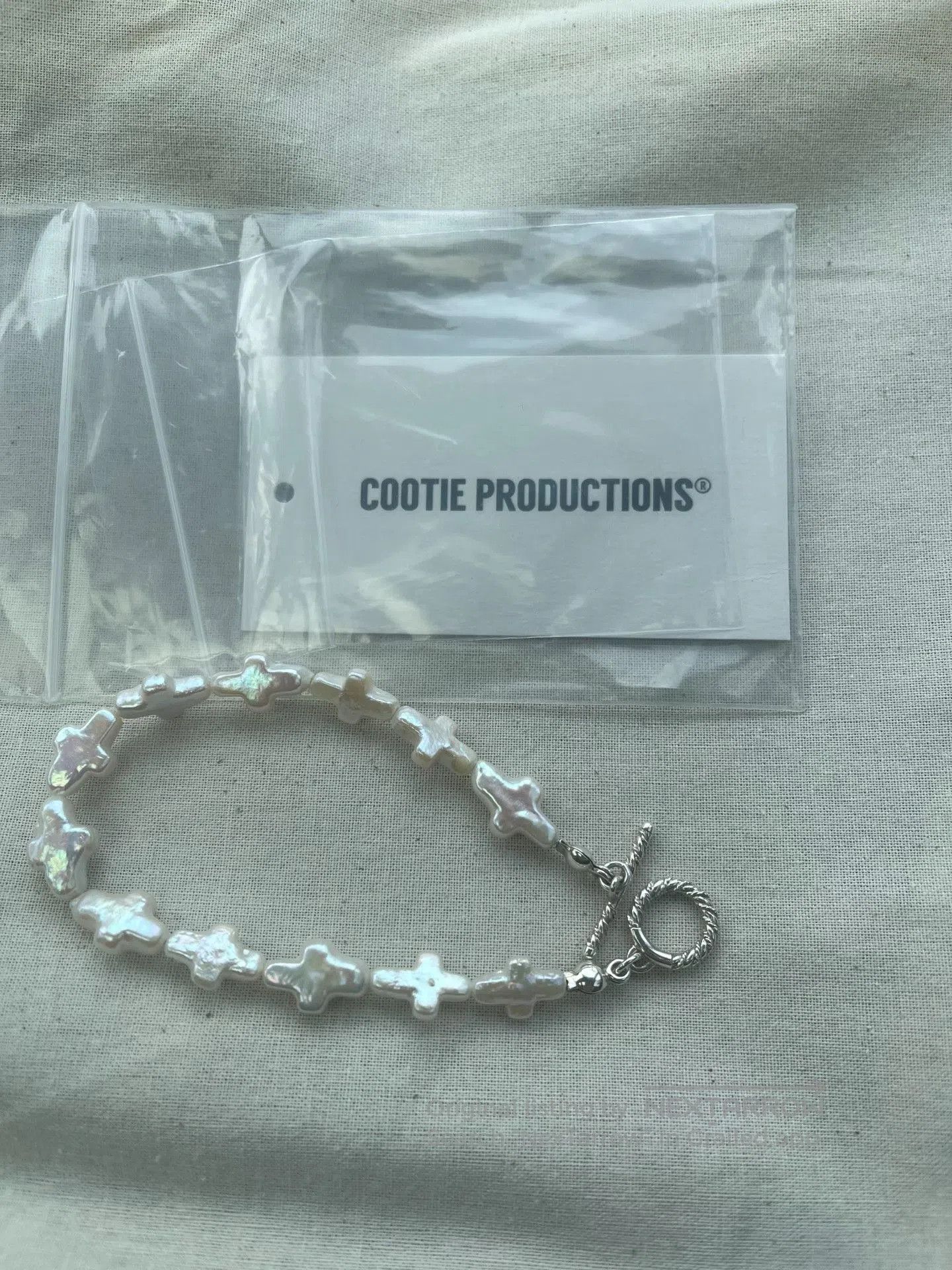 Facetasm Cootie Distortion Cross Pearl Bracelet. Size ONE SIZE - 3 Thumbnail