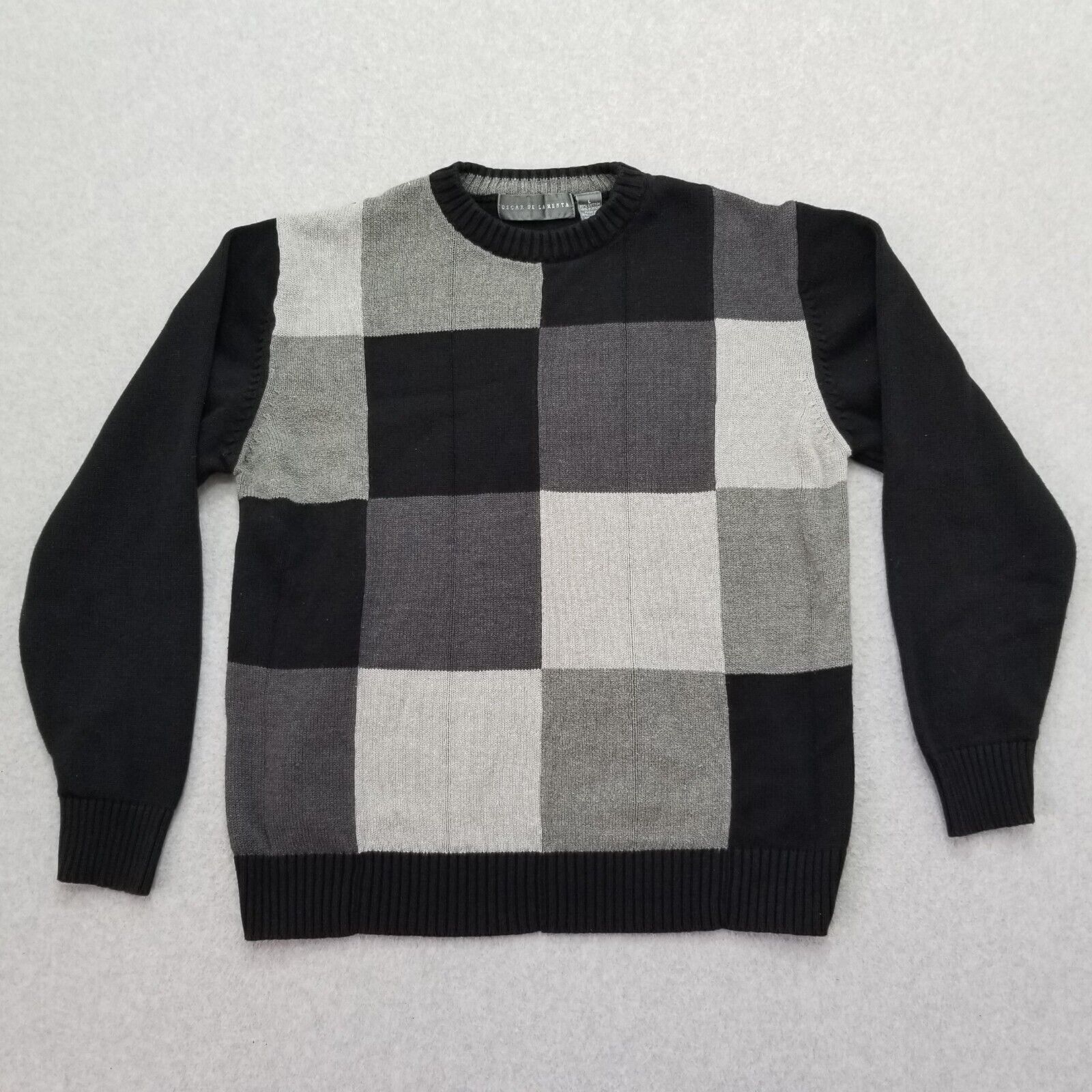 Oscar De La Renta Oscar De La Renta Sweater Mens Large Pullover Color Block Size US L / EU 52-54 / 3 - 1 Thumbnail