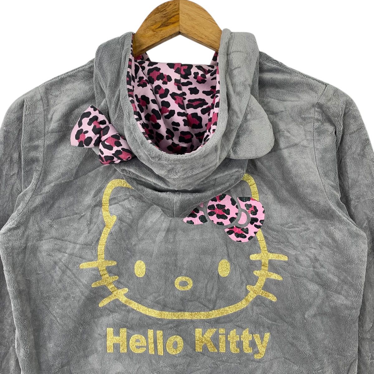 Japanese Brand HELLO KITTY Japanese Cartoon Big Logo Hoodie Sweater Jacket Size M / US 6-8 / IT 42-44 - 6 Thumbnail
