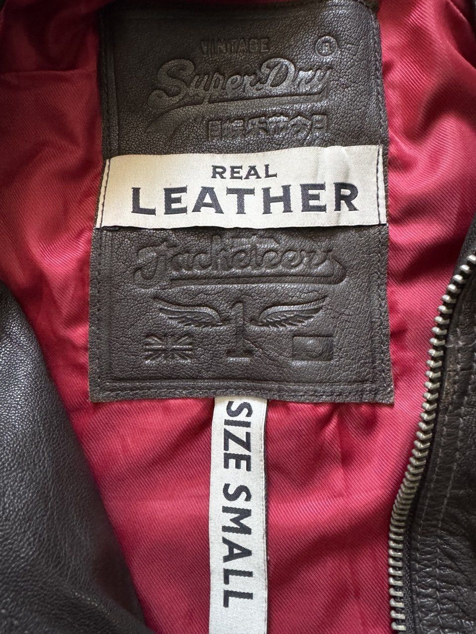 Superdry Superdry Dark Brown Leather Jacket size S Size US S / EU 44-46 / 1 - 8 Thumbnail