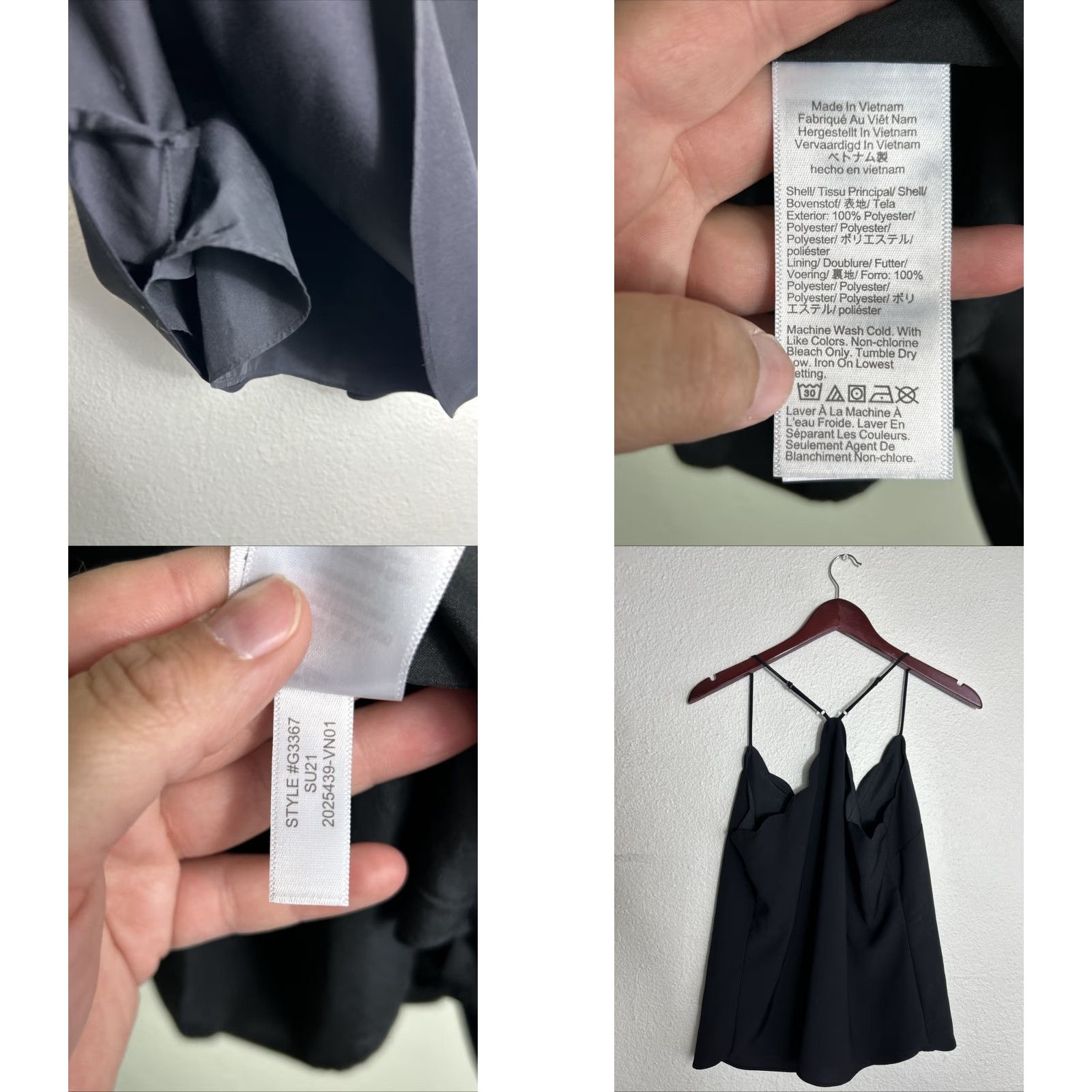 J.Crew J.CREW Cami Top Women 10 Black Scalloped Racerback Lined Tank G3367 Size L / US 10 / IT 46 - 8 Thumbnail