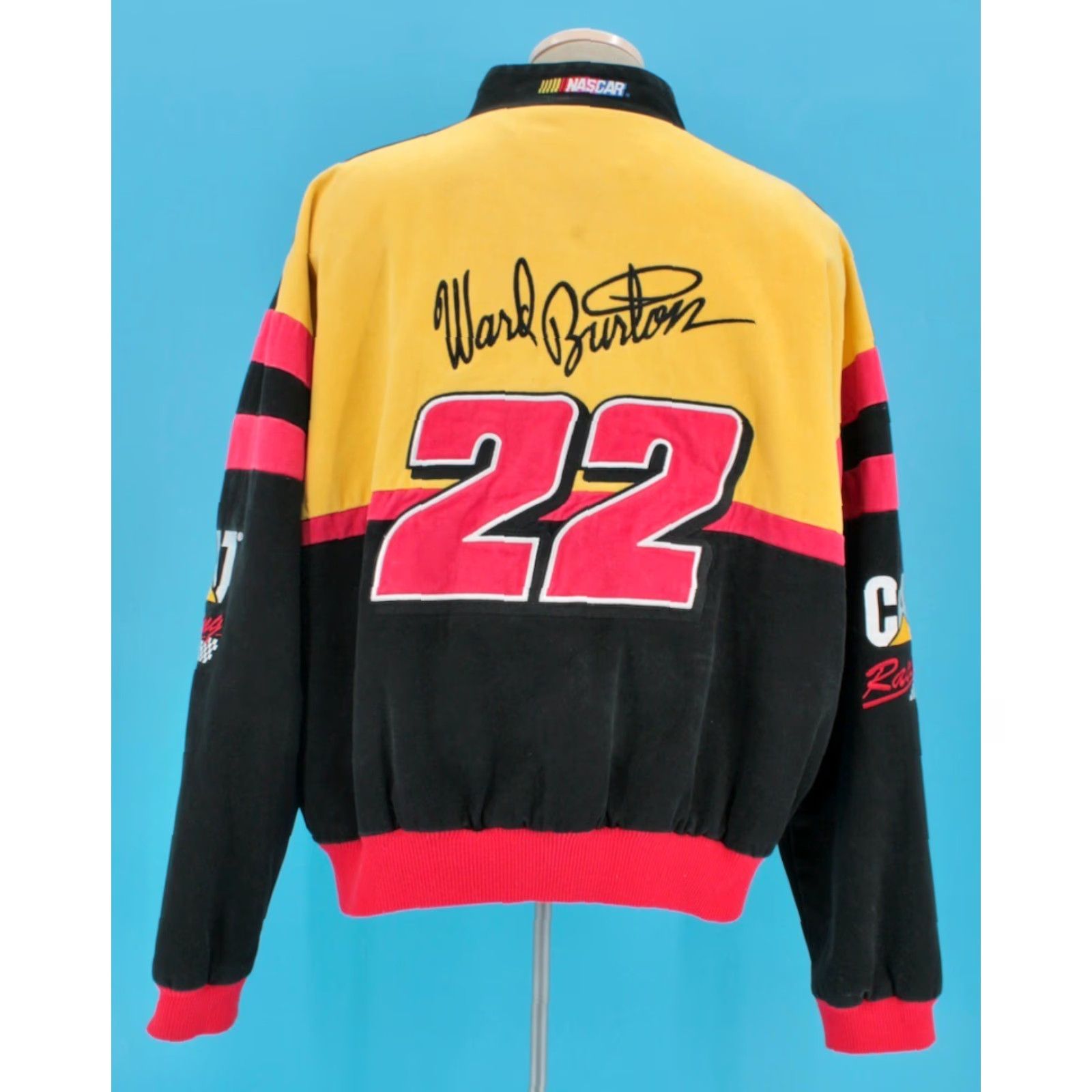 Vintage Racing Champions Apparel Mens VTG Yellow Ward Burton Nascar Racing Champions Apparel Jacket 2XL Cat Size US XXL / EU 58 / 5 - 4 Thumbnail