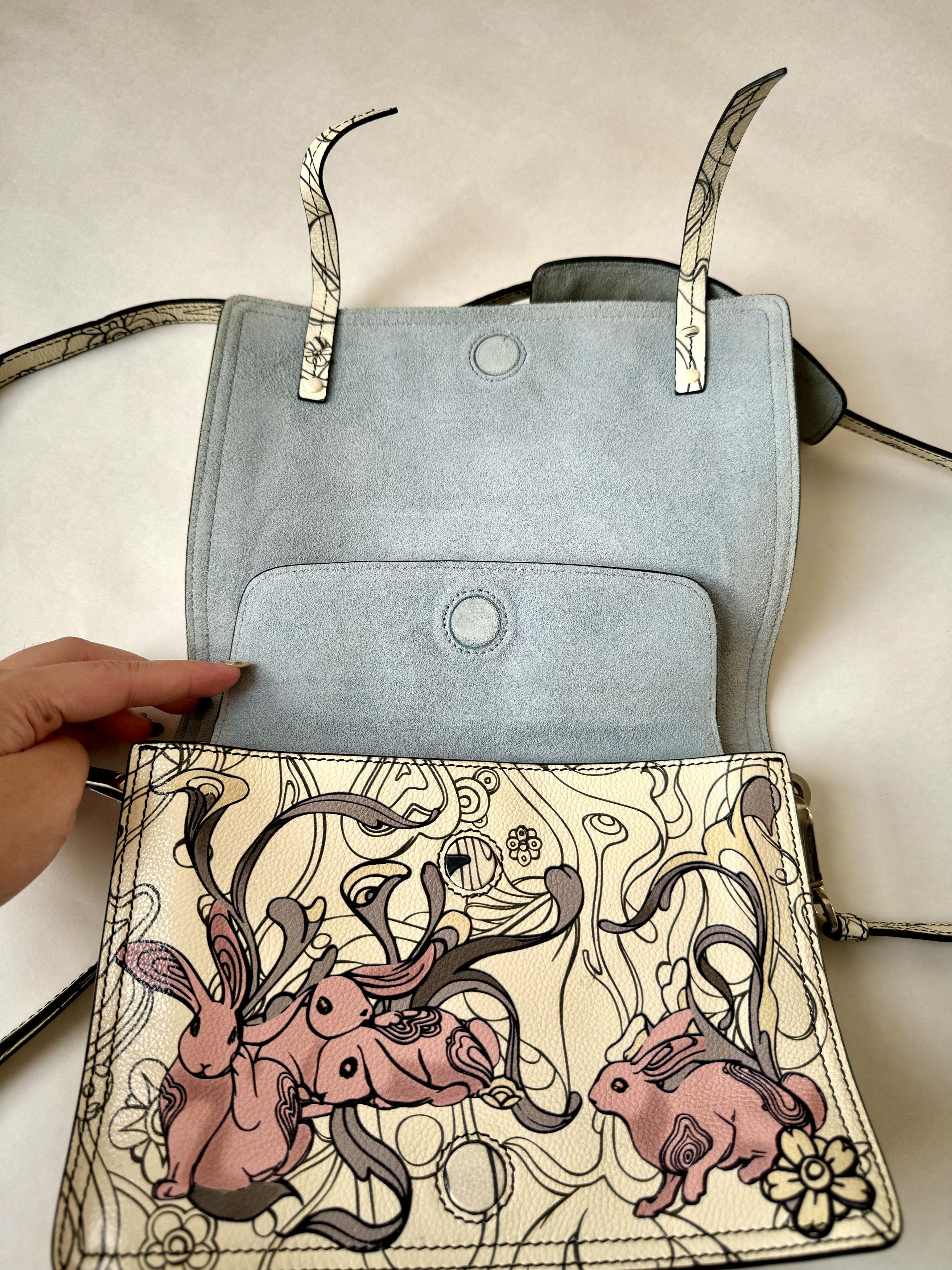 Prada Prada Limited Edition Etiquette Flap Bag Printed Leather Size ONE SIZE - 2 Thumbnail