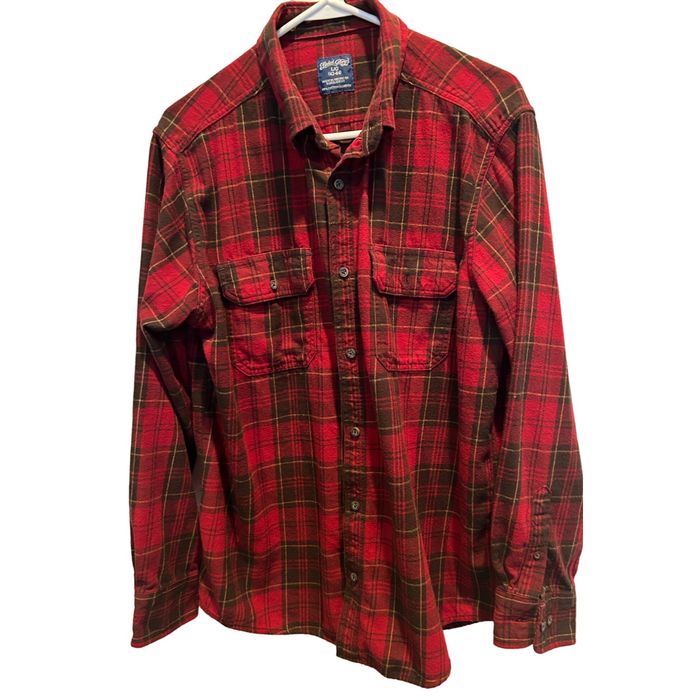 Faded Glory Faded Glory Flannel Long Sleeve Men's Shirt size Large, Cott