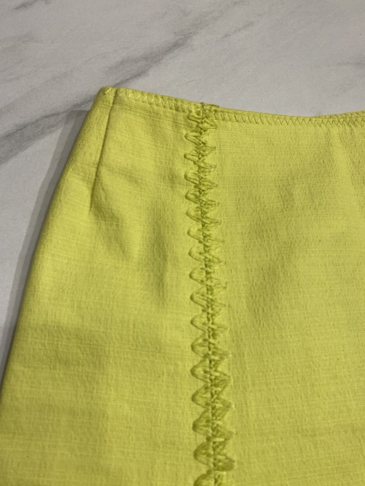 Affliction × Alberta Ferretti × Designer Alberta Ferretti yellow cotton mini skirts made in italy Size 28" / US 6 / IT 42 - 2 Thumbnail