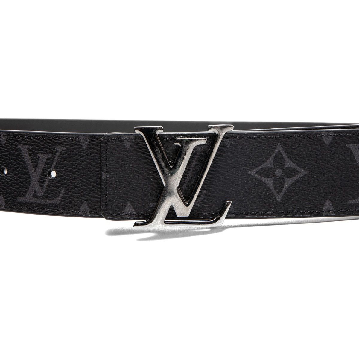 Louis Vuitton Initiales 35MM Reversible Monogram Belt Eclipse Black Gray Size ONE SIZE - 5 Thumbnail