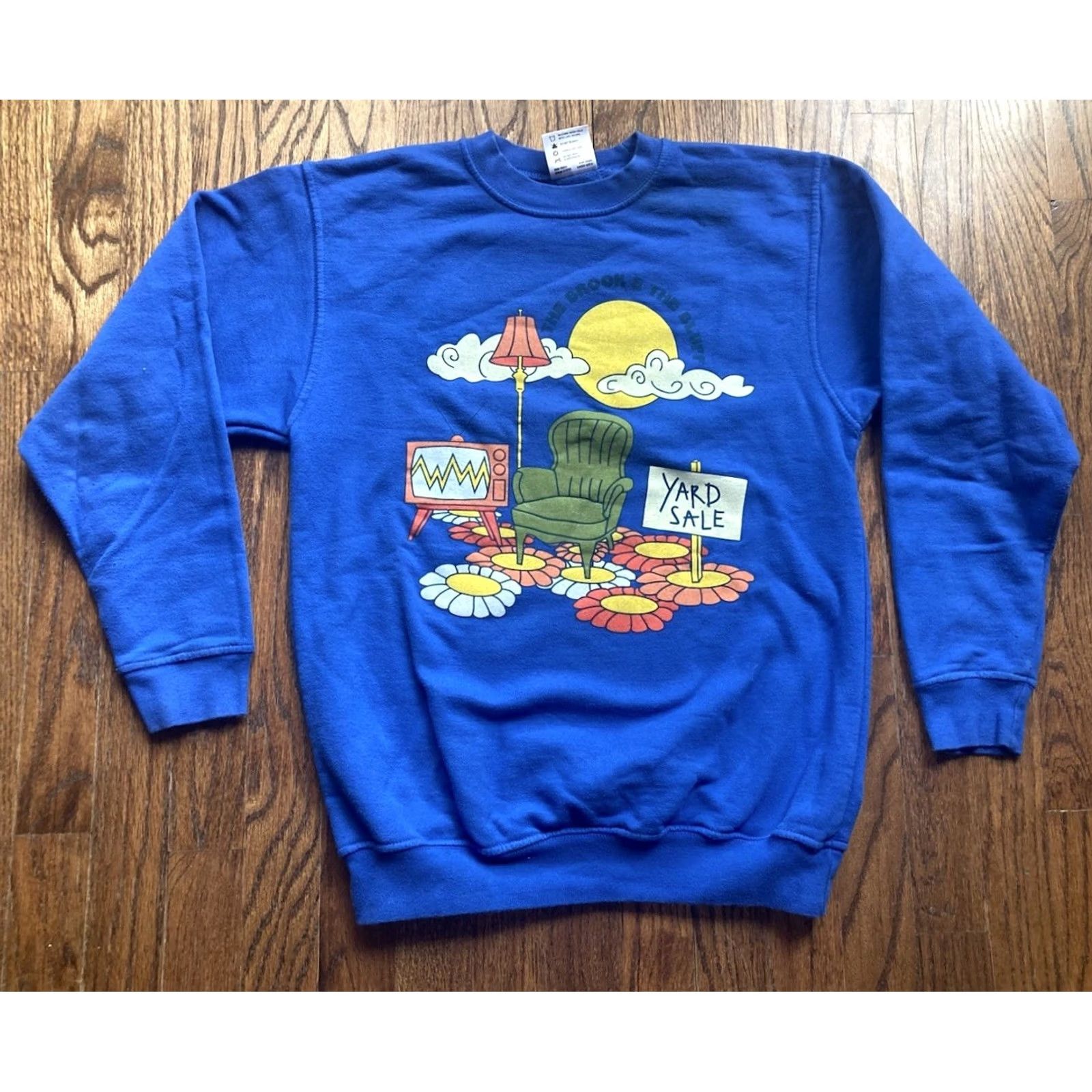 Brooks Bayside Sweatshirt Crewneck Unisex Adults S Blue Graphic Print (The Brook & The Bluff) Size US S / EU 44-46 / 1 - 2 Thumbnail