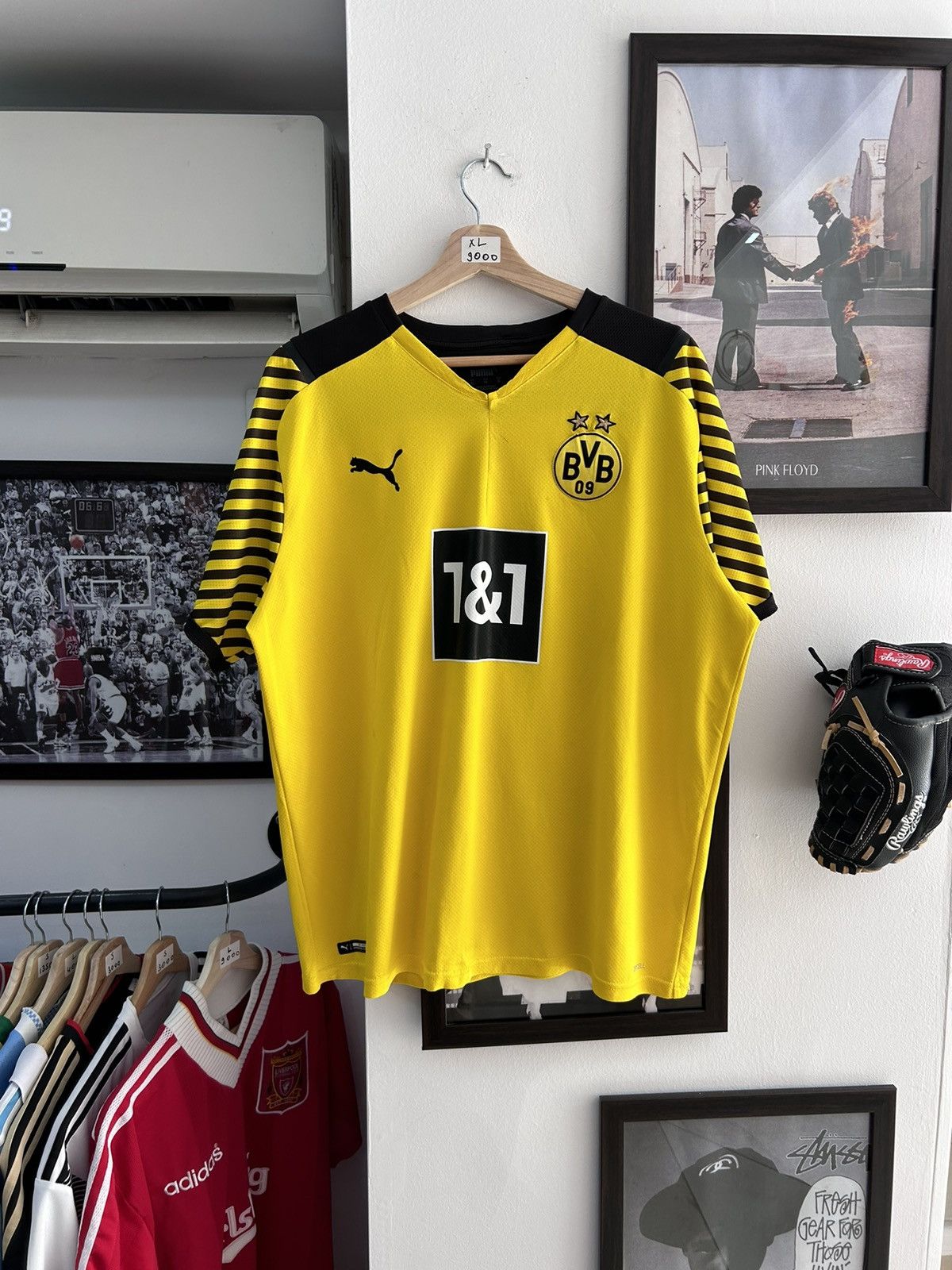 image of Puma x Soccer Jersey 2021/22 Haland Dortmund Homekit in Blue, Men's (Size XL)