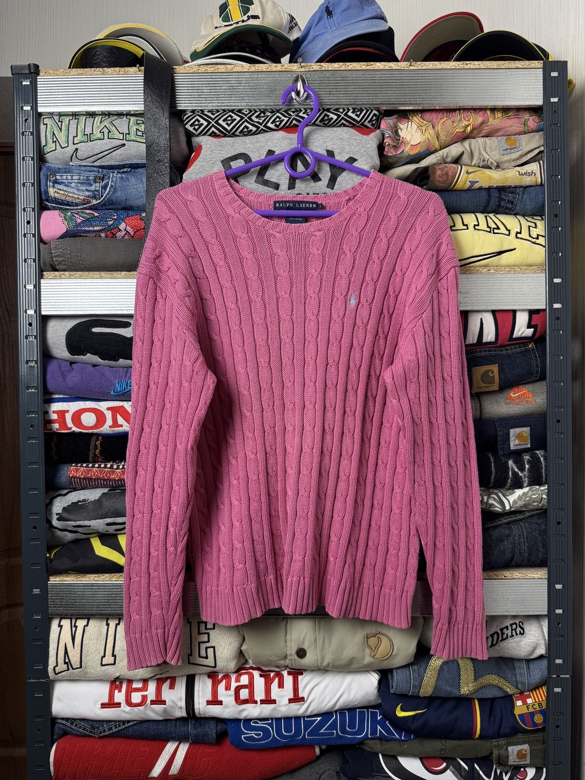 Polo Ralph Lauren Polo Ralph Lauren Cable Knit Sweater Female Pink Color S-M Size L / US 10 / IT 46 - 1 Thumbnail