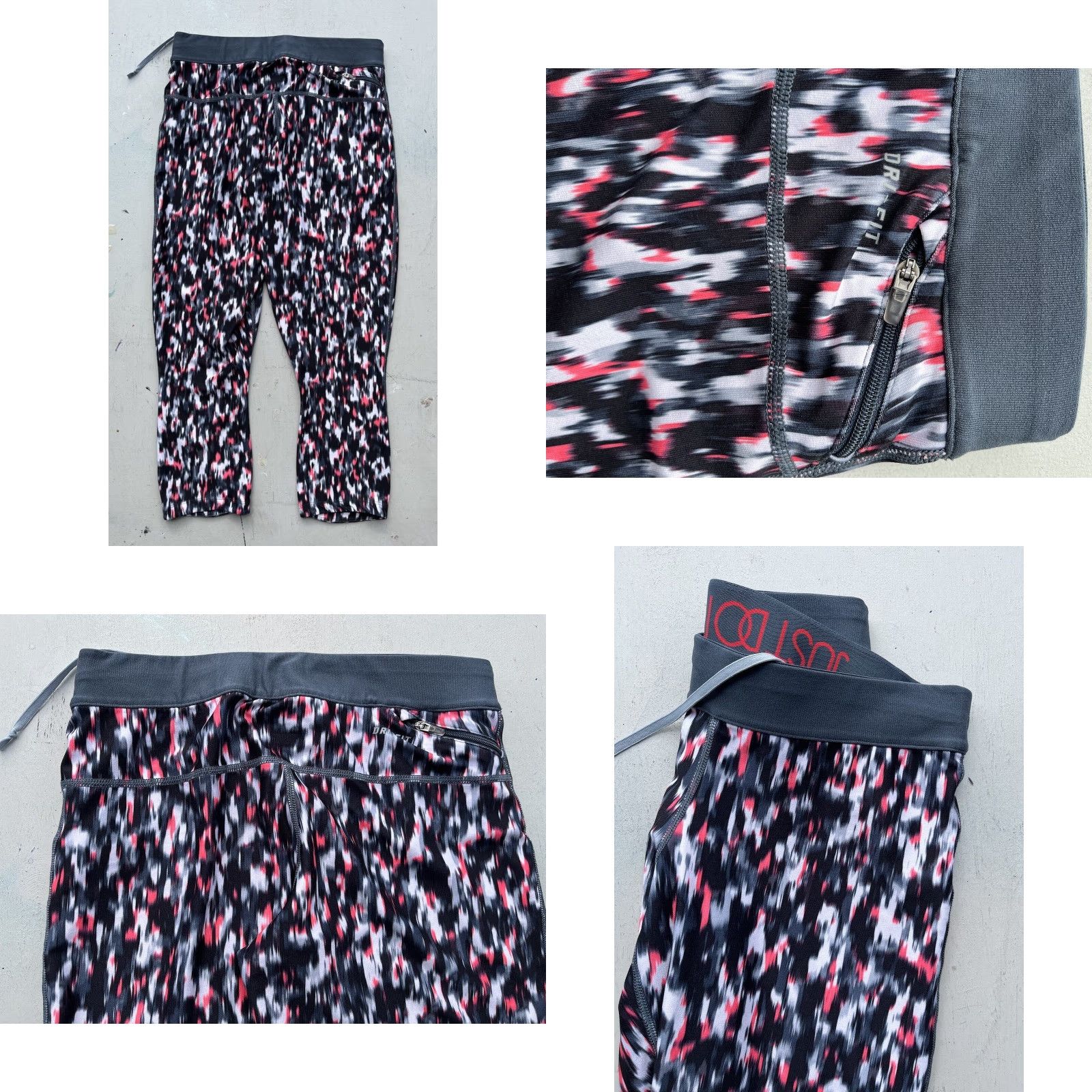 Nike Nike Women's Bottoms Multicolor Colorblock M Stretch Active Leggings Pull-On Gym II Size 32" / US 10 / IT 46 - 8 Thumbnail