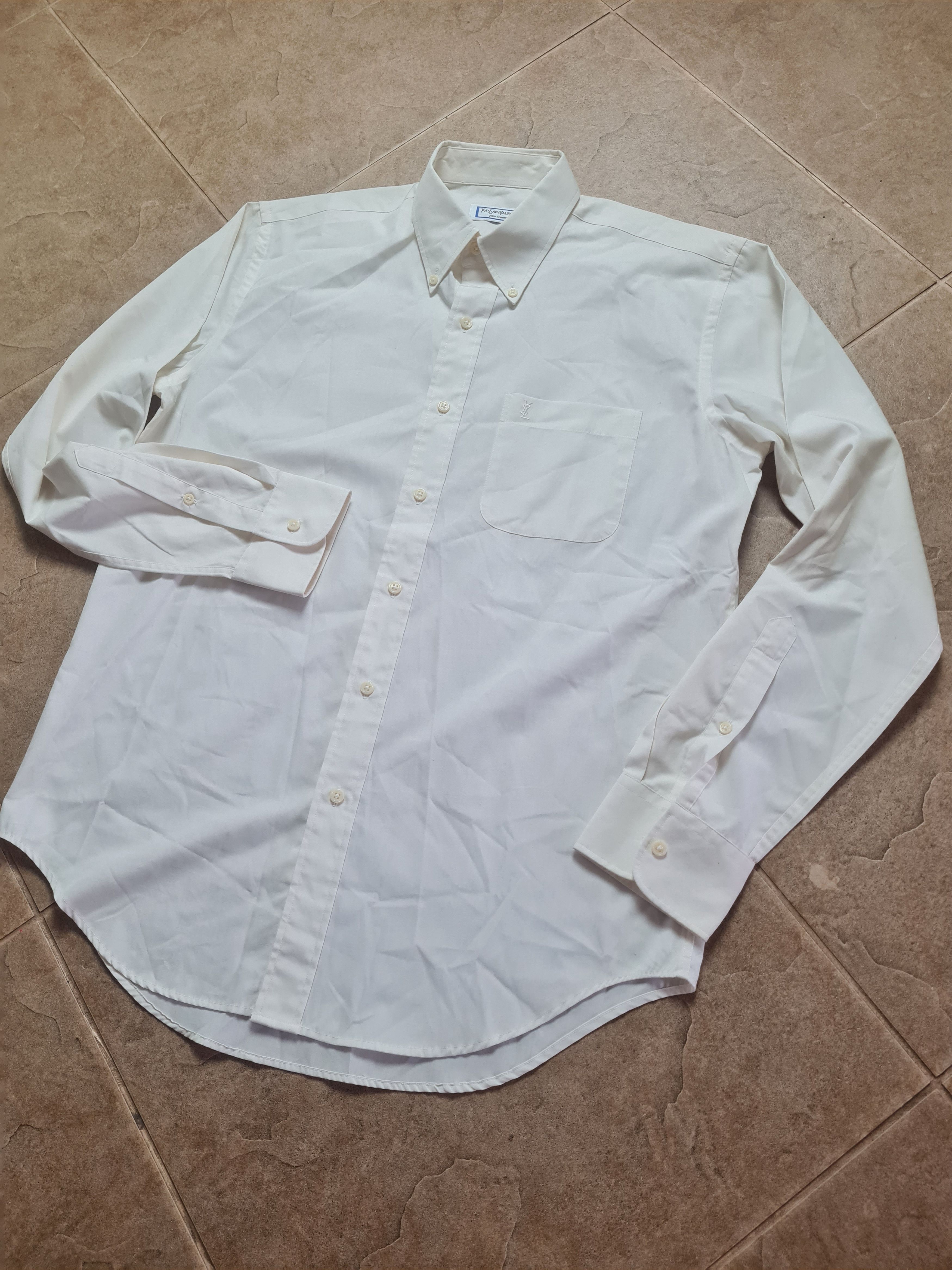 Yves Saint Laurent Vintage YSL Shirt Cotton Yves Saint Laurent Shirtsleeve 90s Size US M / EU 48-50 / 2 - 22 Thumbnail