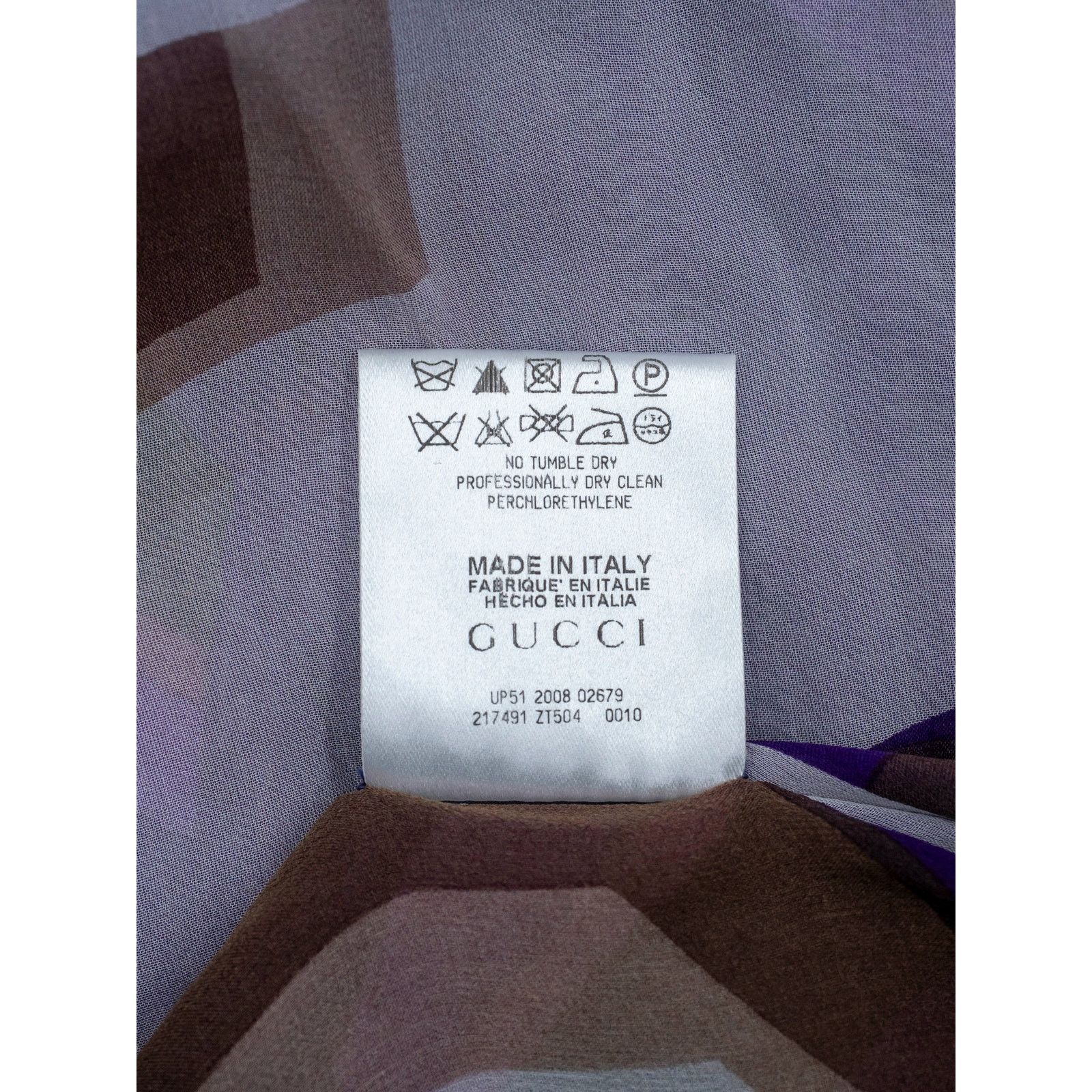 Gucci Gucci Purple Graphic Print Silk Dress Size S / US 4 / IT 40 - 12 Thumbnail